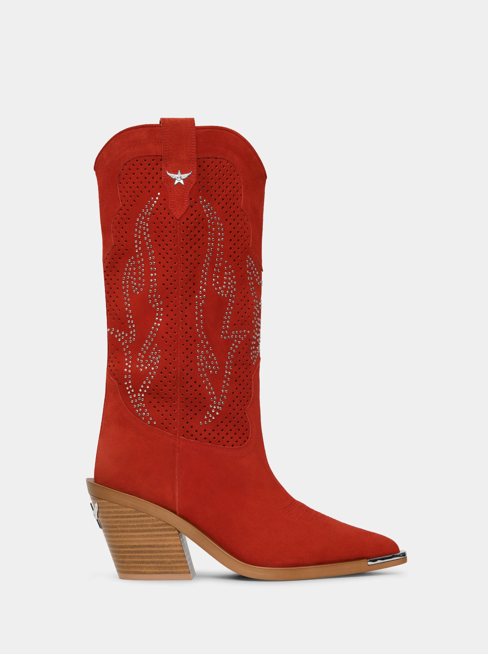 INFERNO RED SUEDE BOOTS
