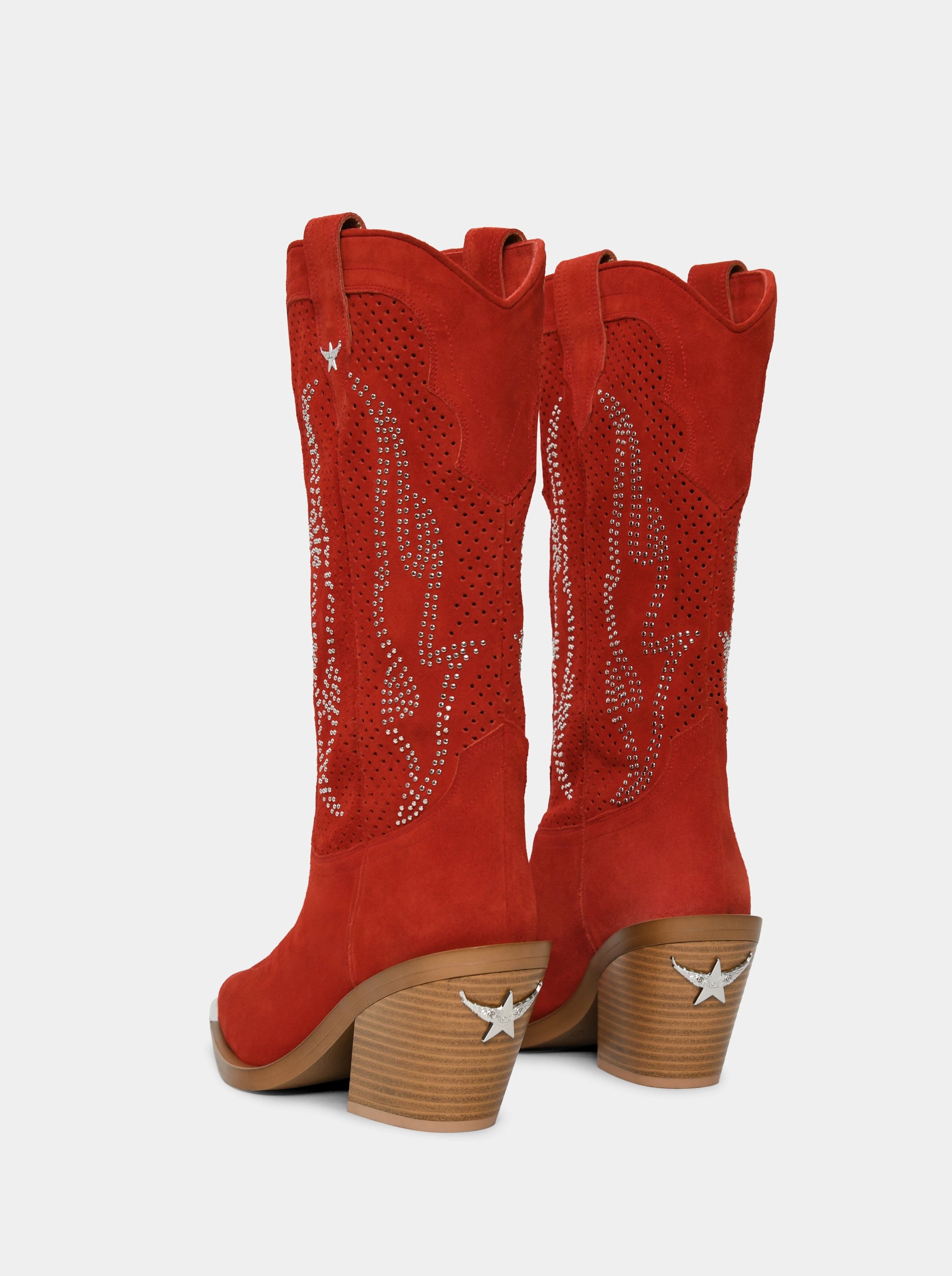 INFERNO RED SUEDE BOOTS