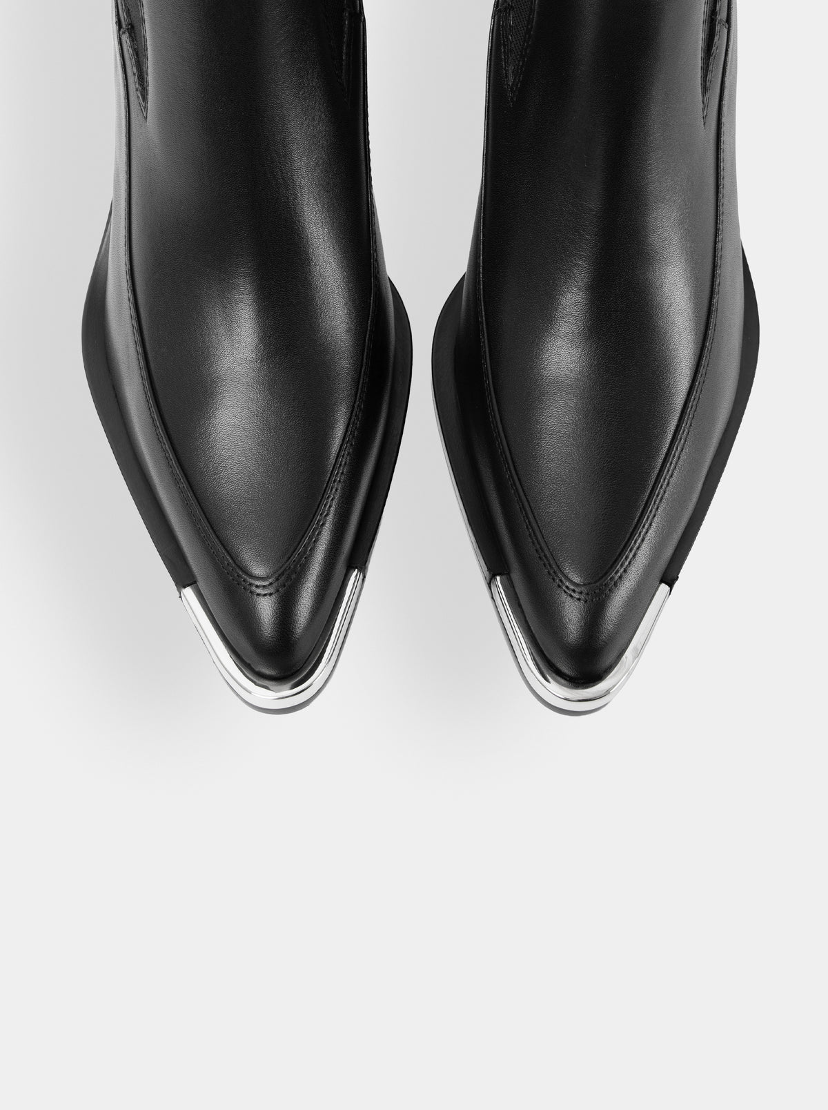 ELENORA BLACK LEATHER BOOTS