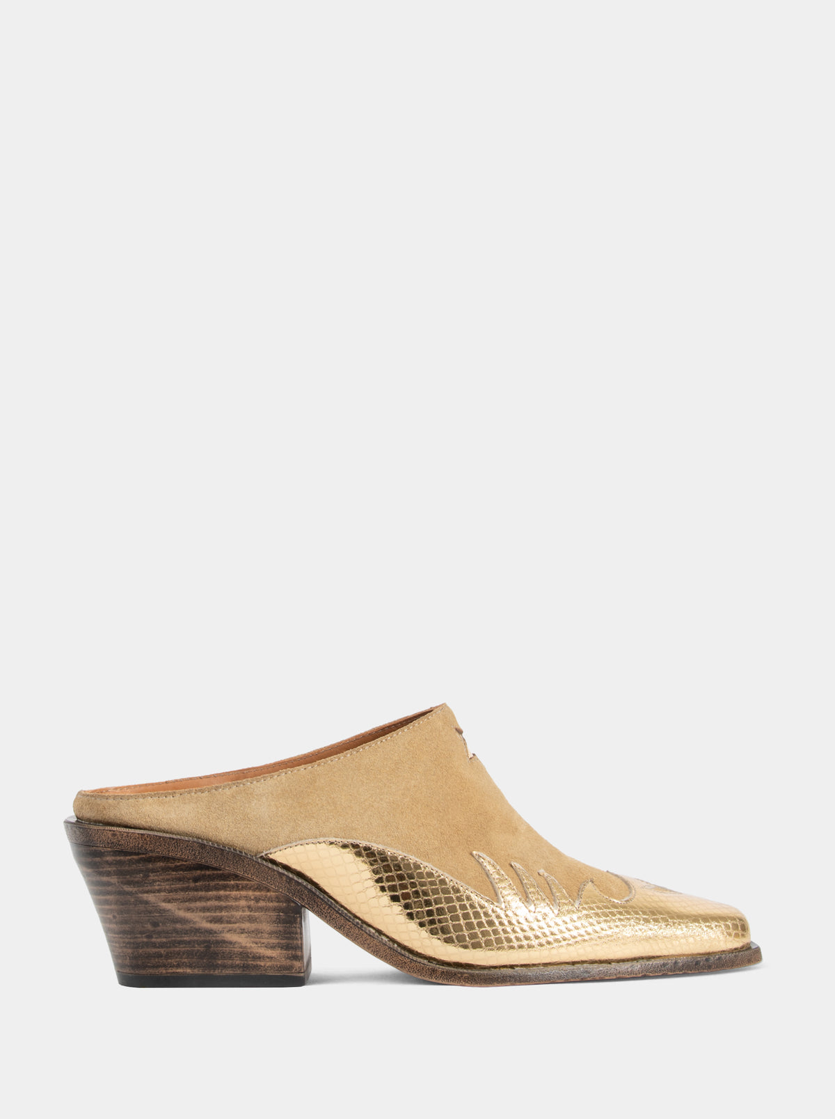 IRISH CAMEL SUEDE MULES SLIPPERS