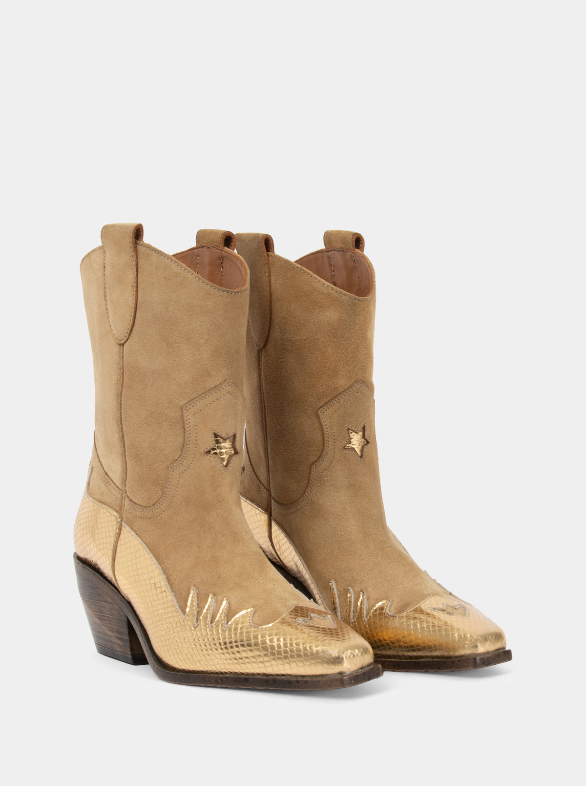 IRISH CAMEL SUEDE BOOTIES
