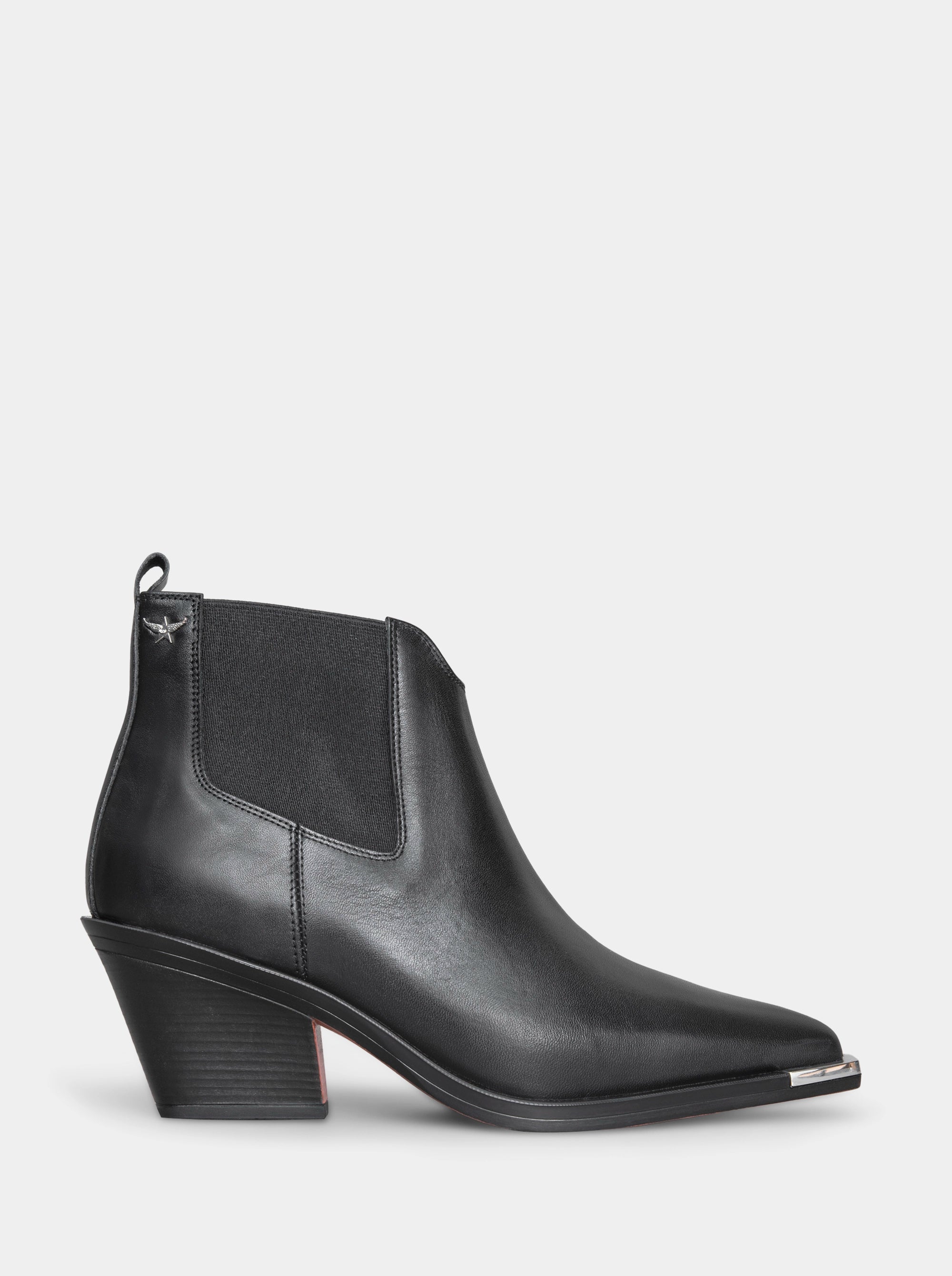 JANE BLACK LEATHER BOOTIES