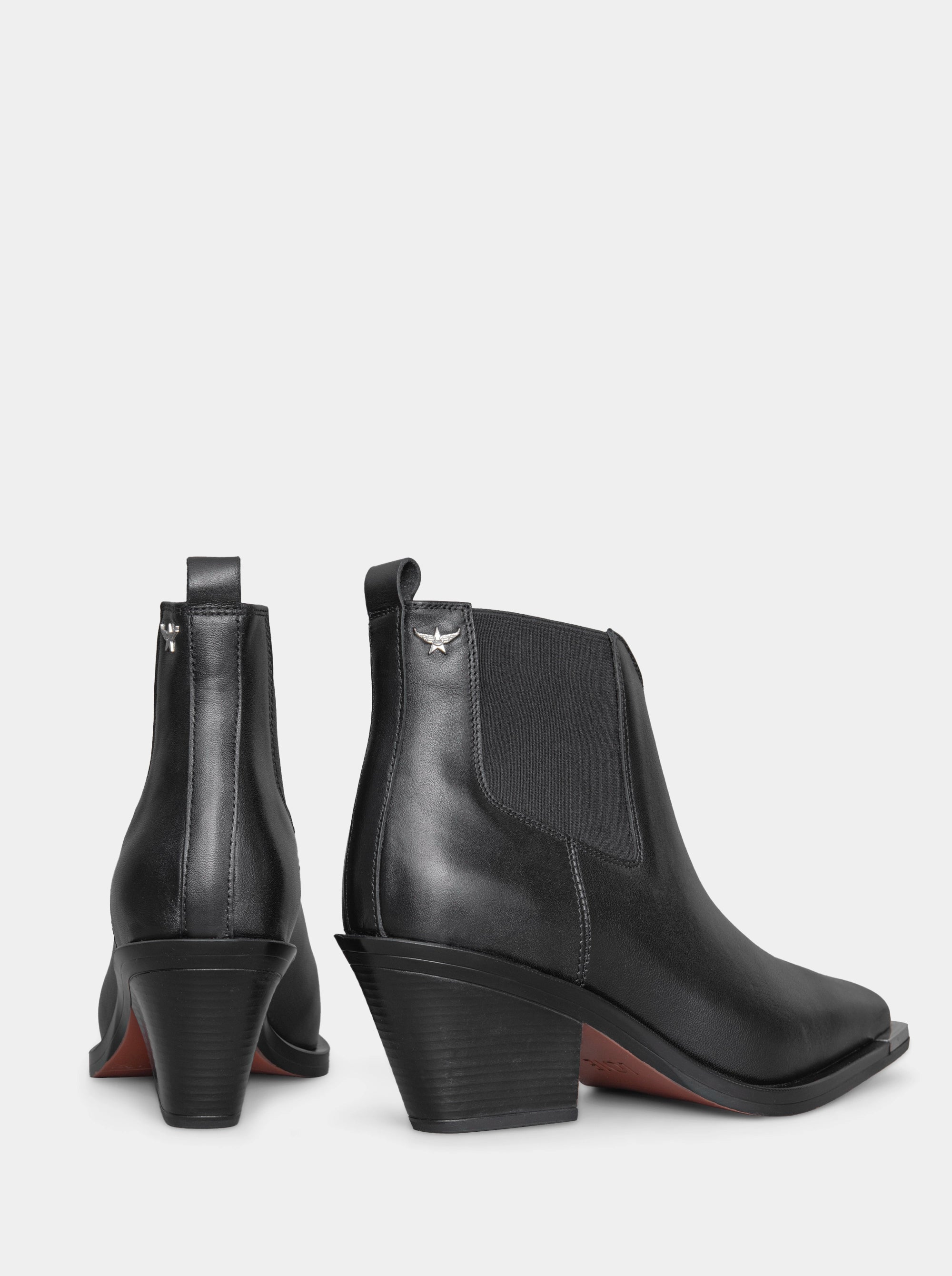 JANE BLACK LEATHER BOOTIES