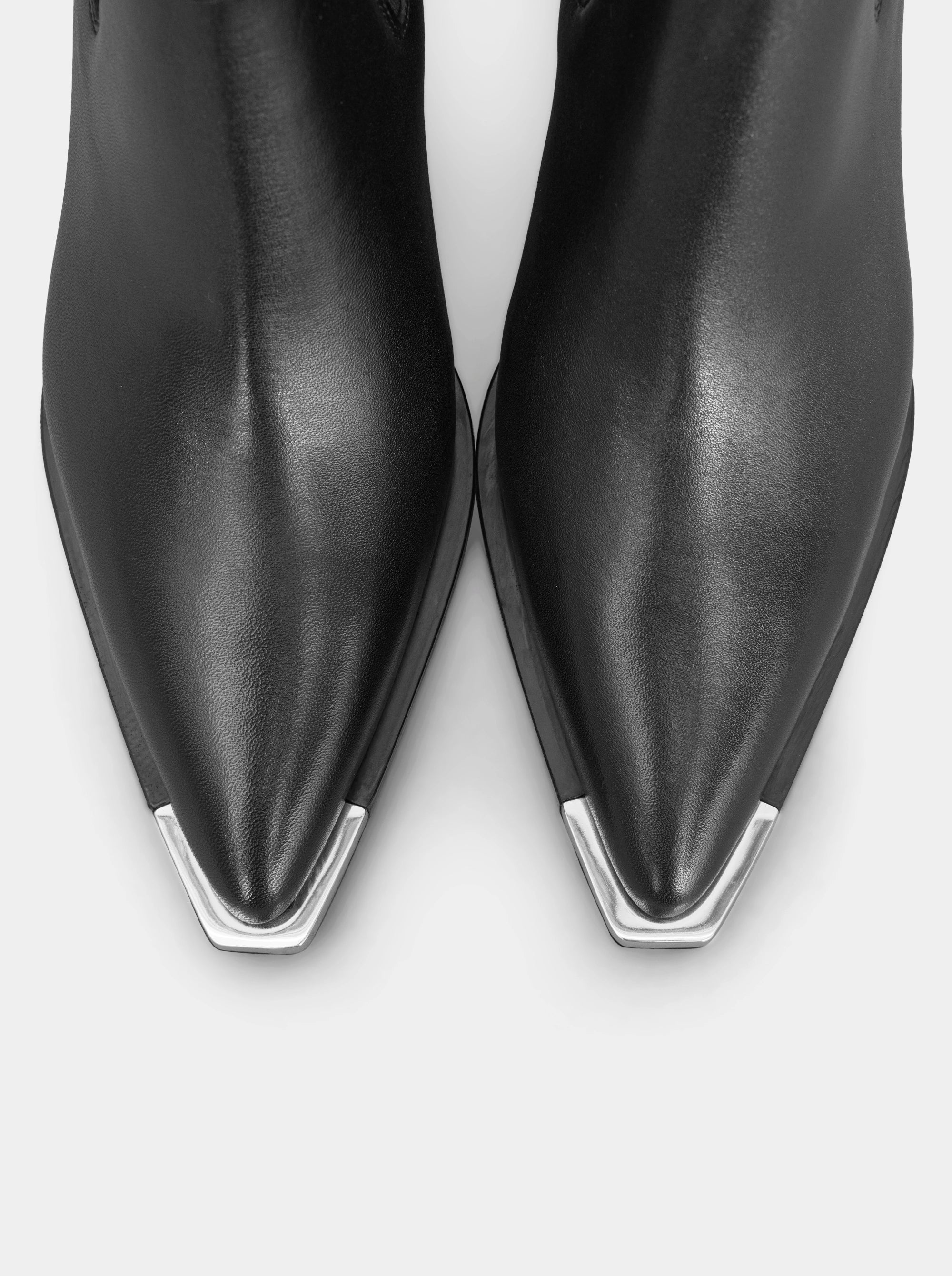 JANE BLACK LEATHER BOOTIES