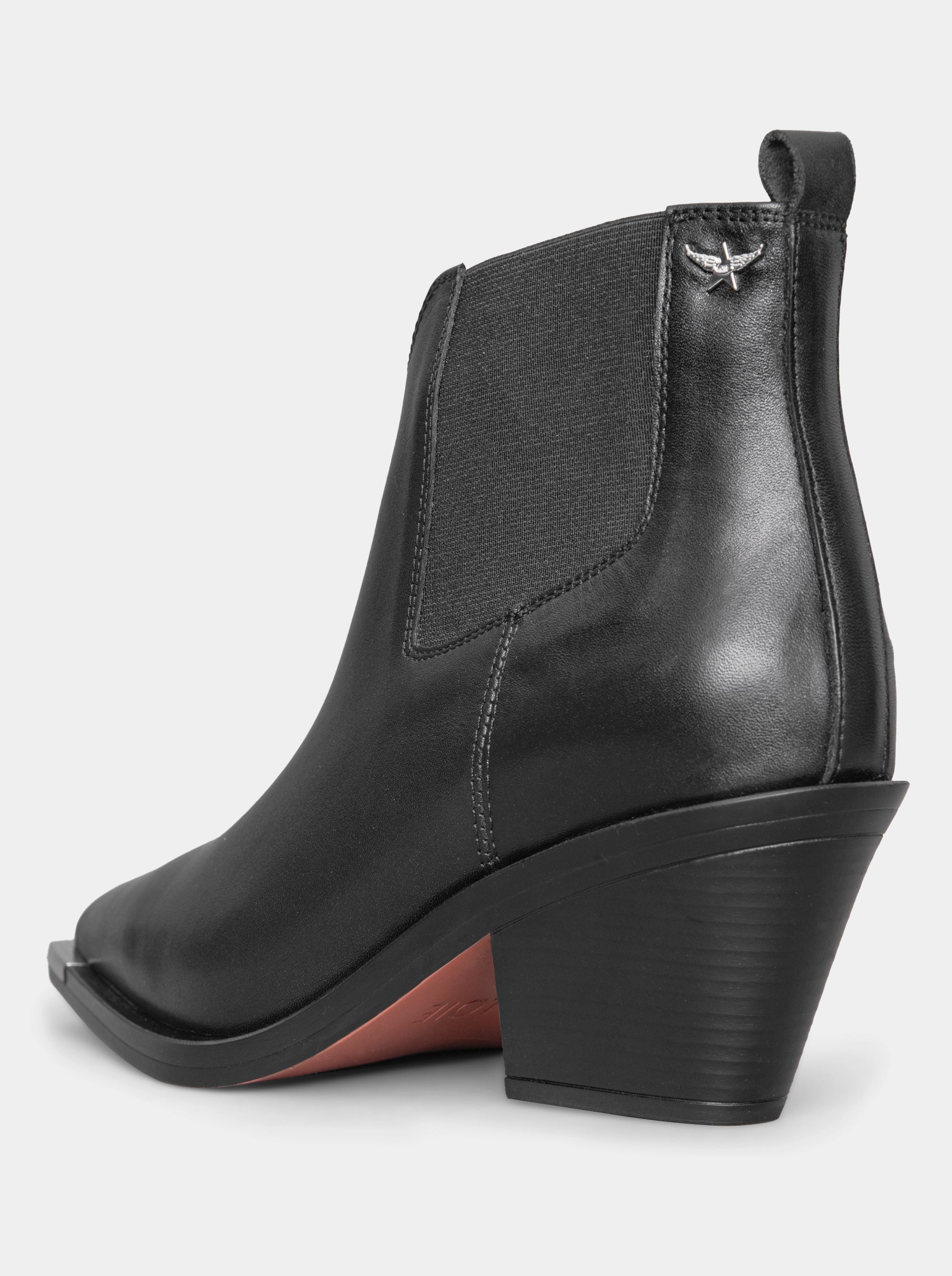 JANE BLACK LEATHER BOOTIES