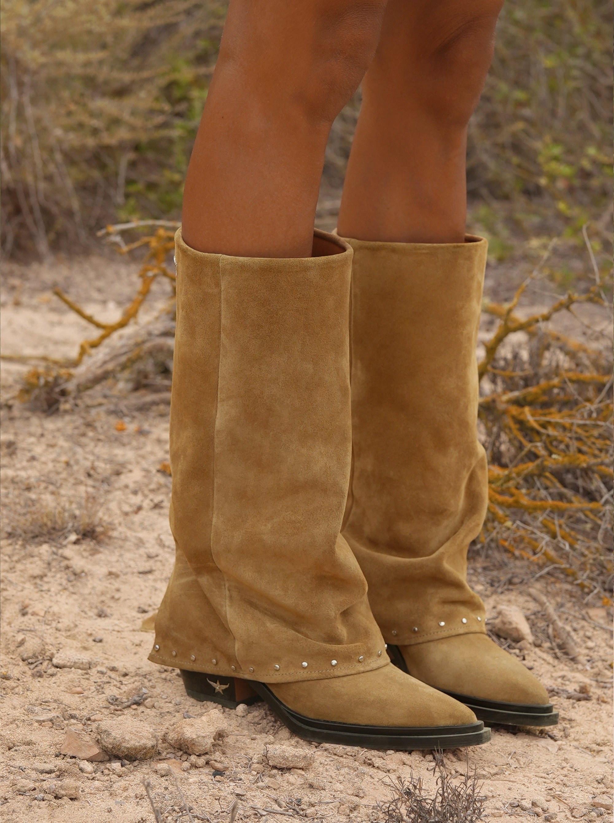 JOY CAMEL SUEDE BOOTS