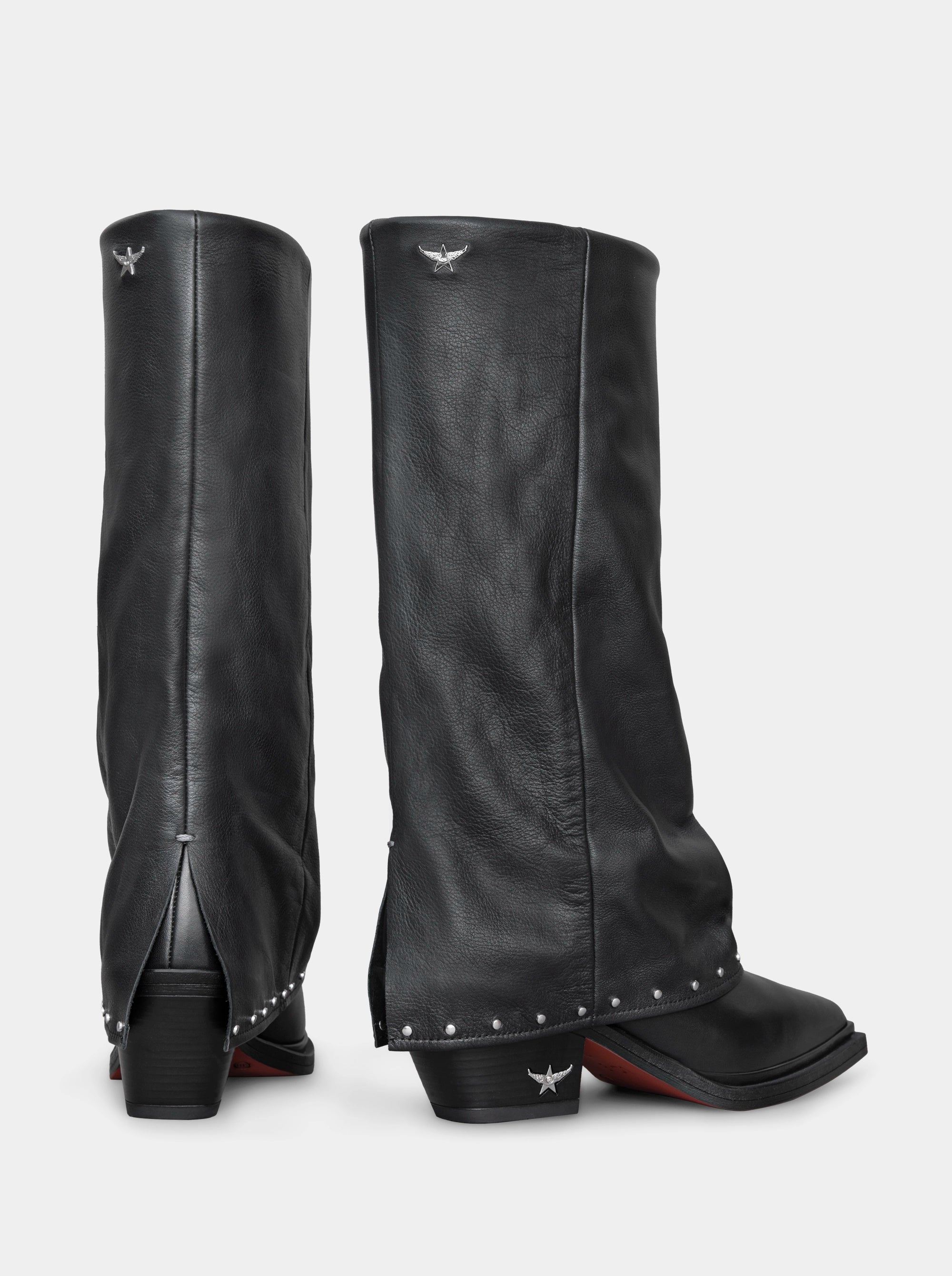 JOY BLACK LEATHER BOOTS