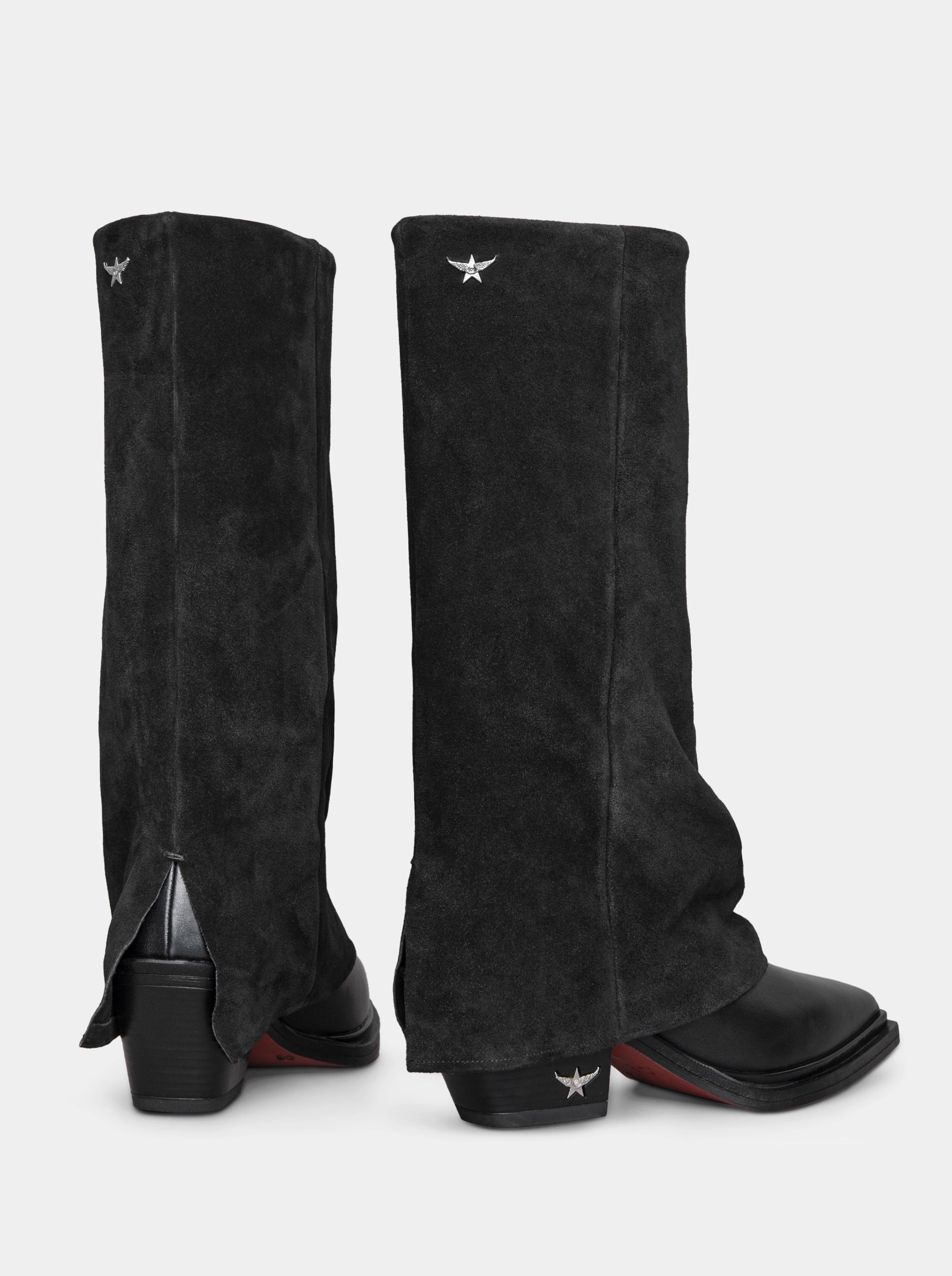 JOY BLACK SUEDE BOOTS