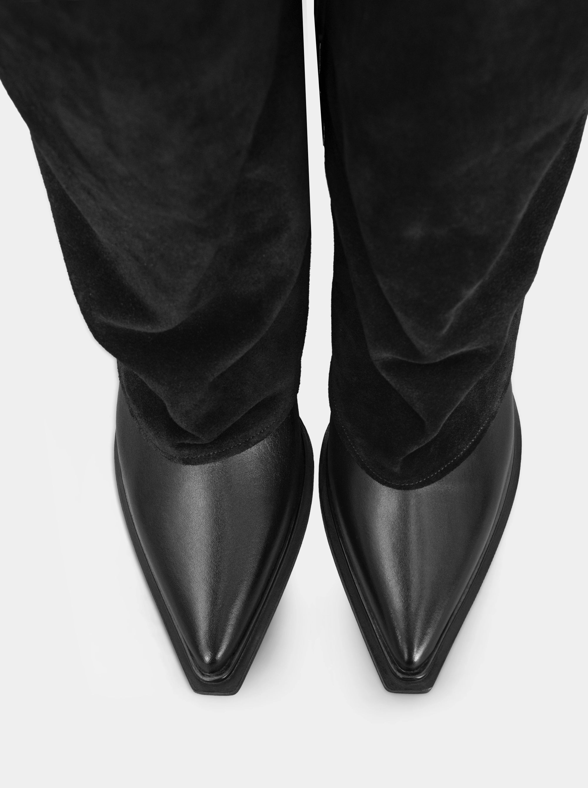 JOY BLACK SUEDE BOOTS