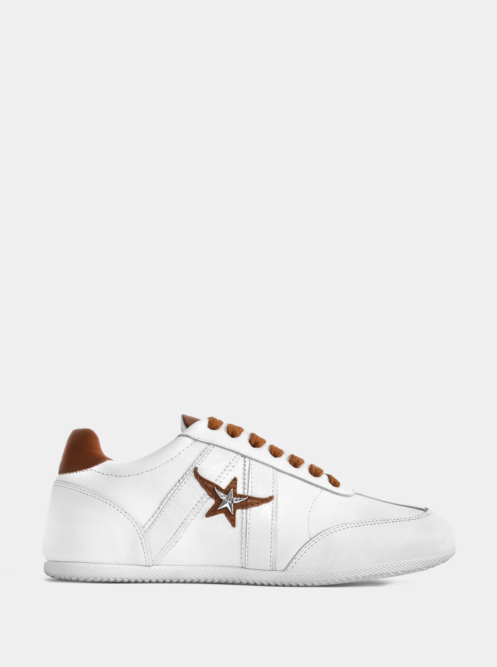 JUDD WHITE CARAMEL BROWN SNEAKERS