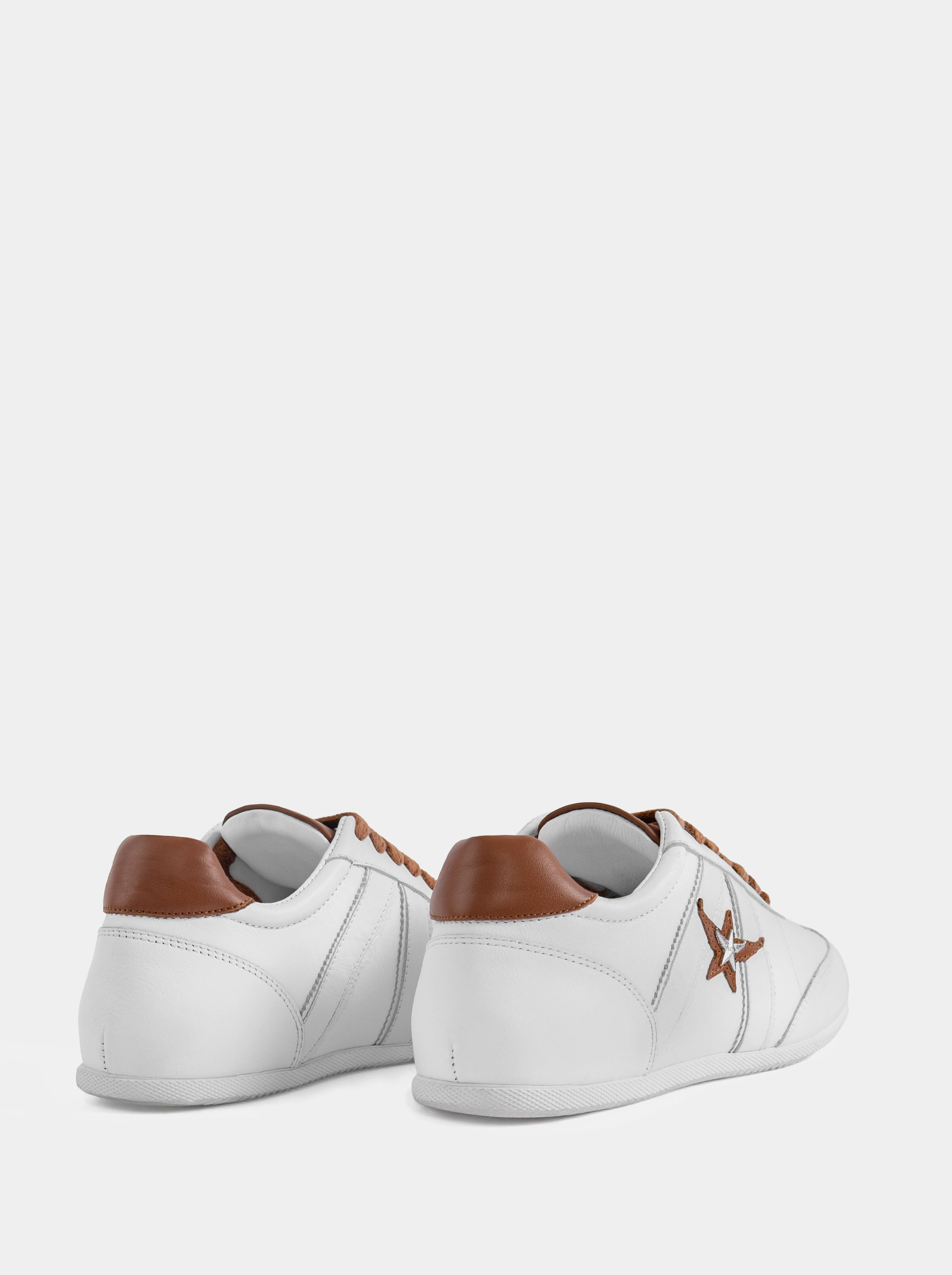 JUDD WHITE CARAMEL BROWN SNEAKERS