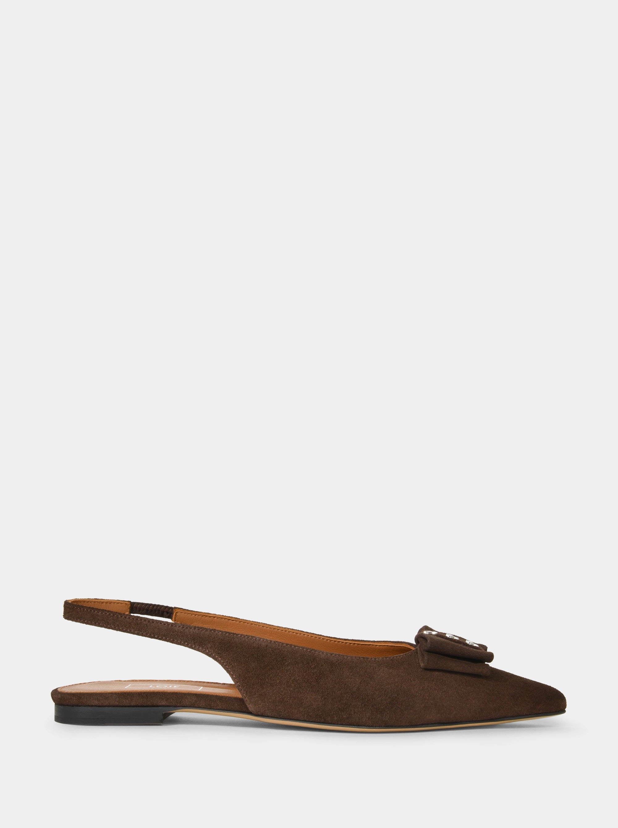 JULY BROWN SUEDE BALLET FLATS