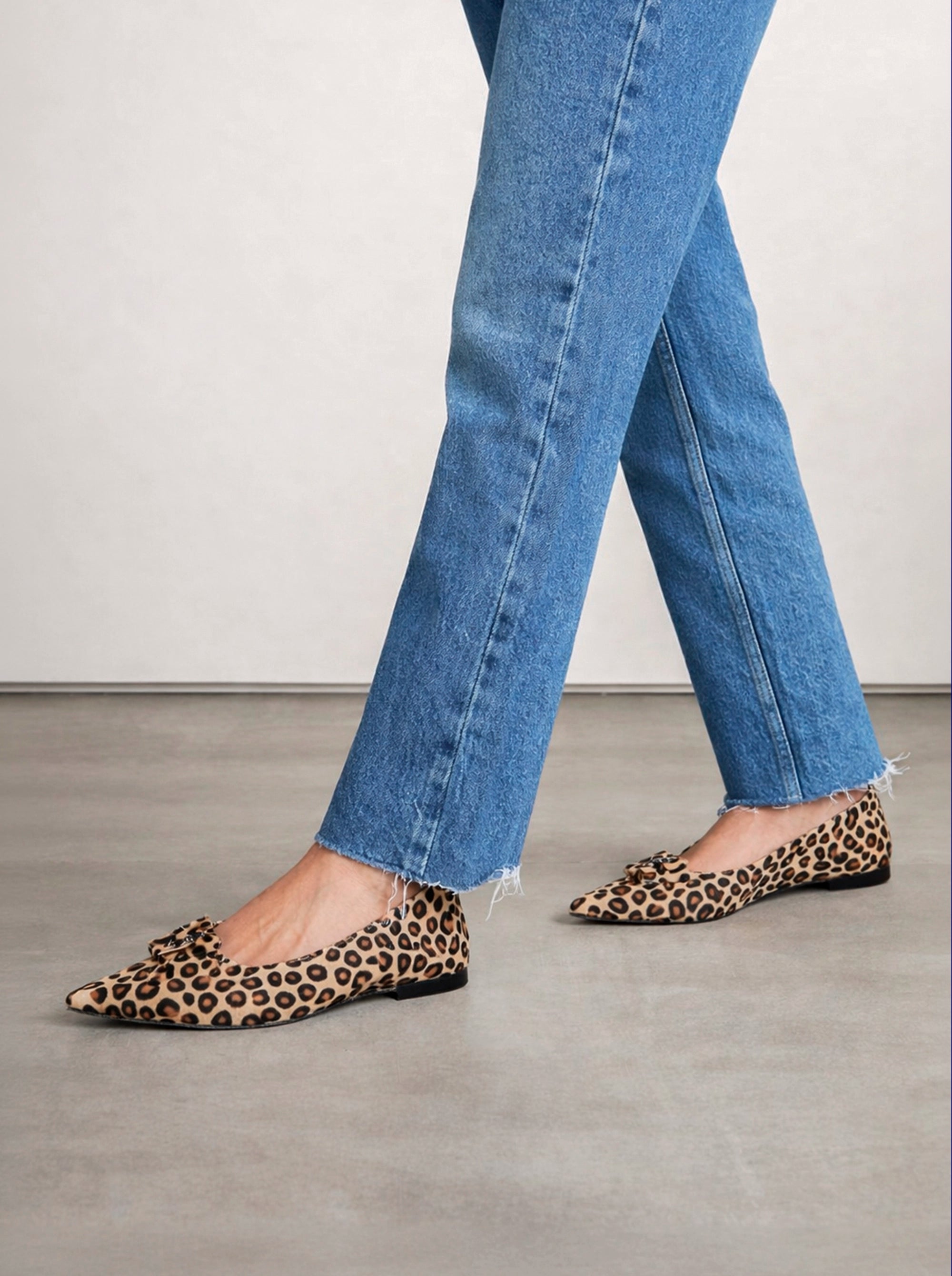 JUN LEOPAR BALLET FLATS