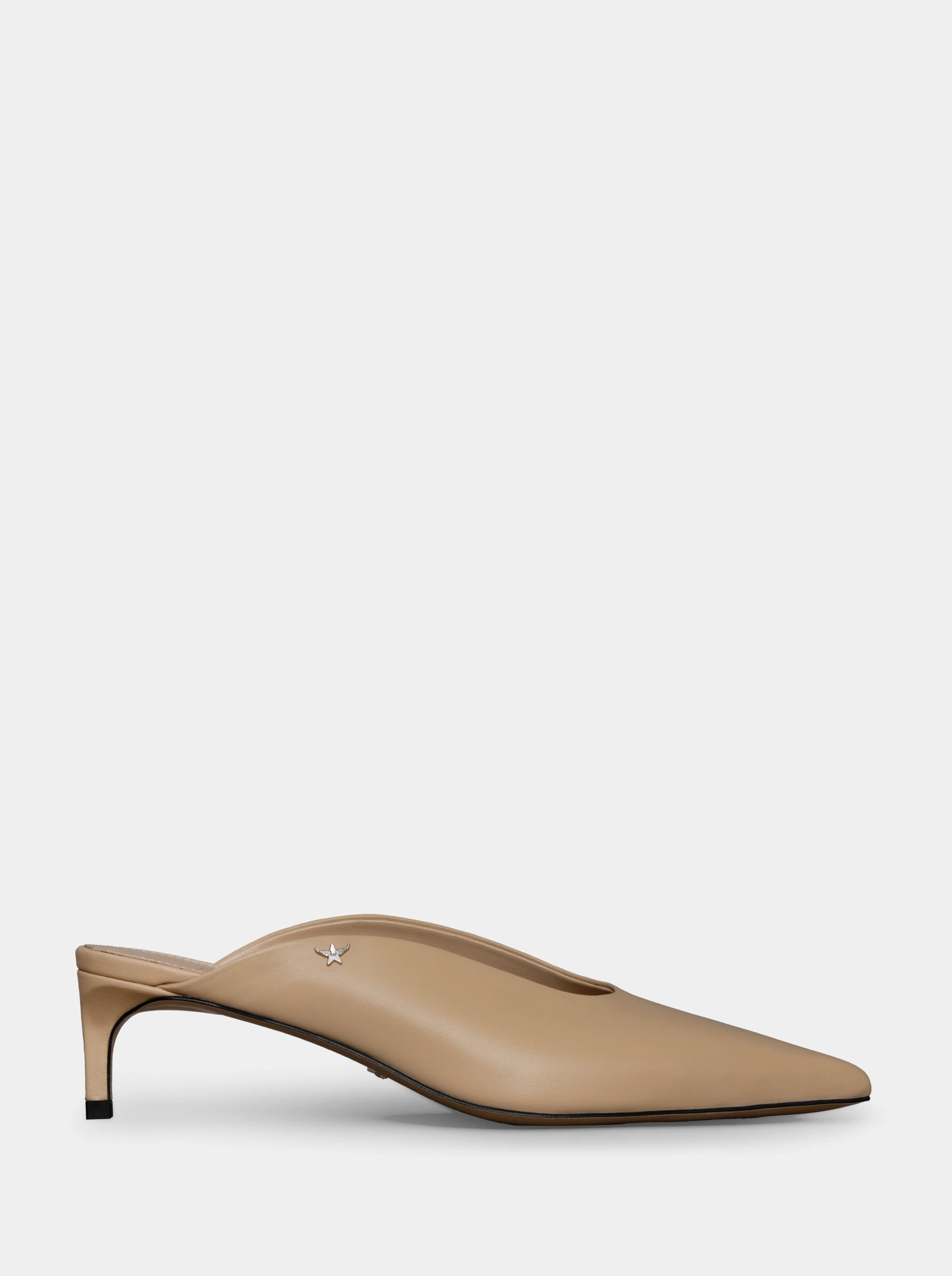 KATY BEIGE LEATHER MULES