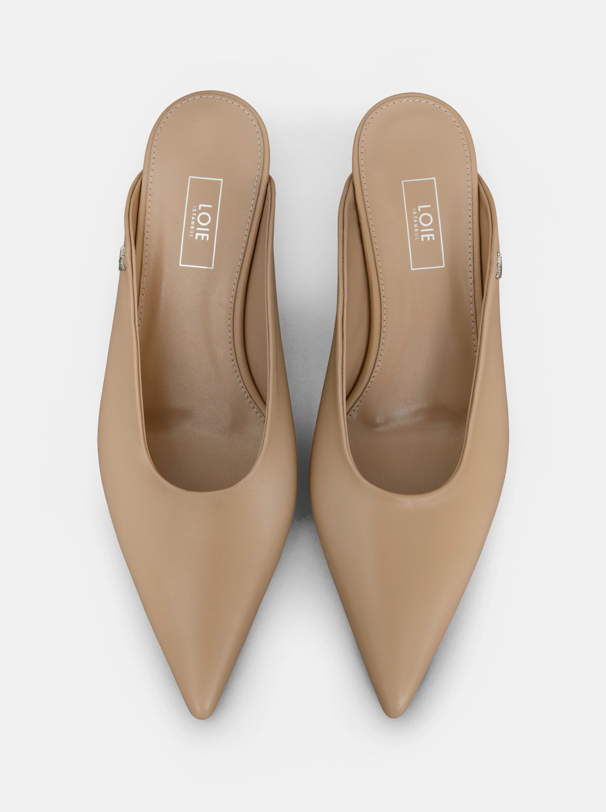 KATY BEIGE LEATHER MULES