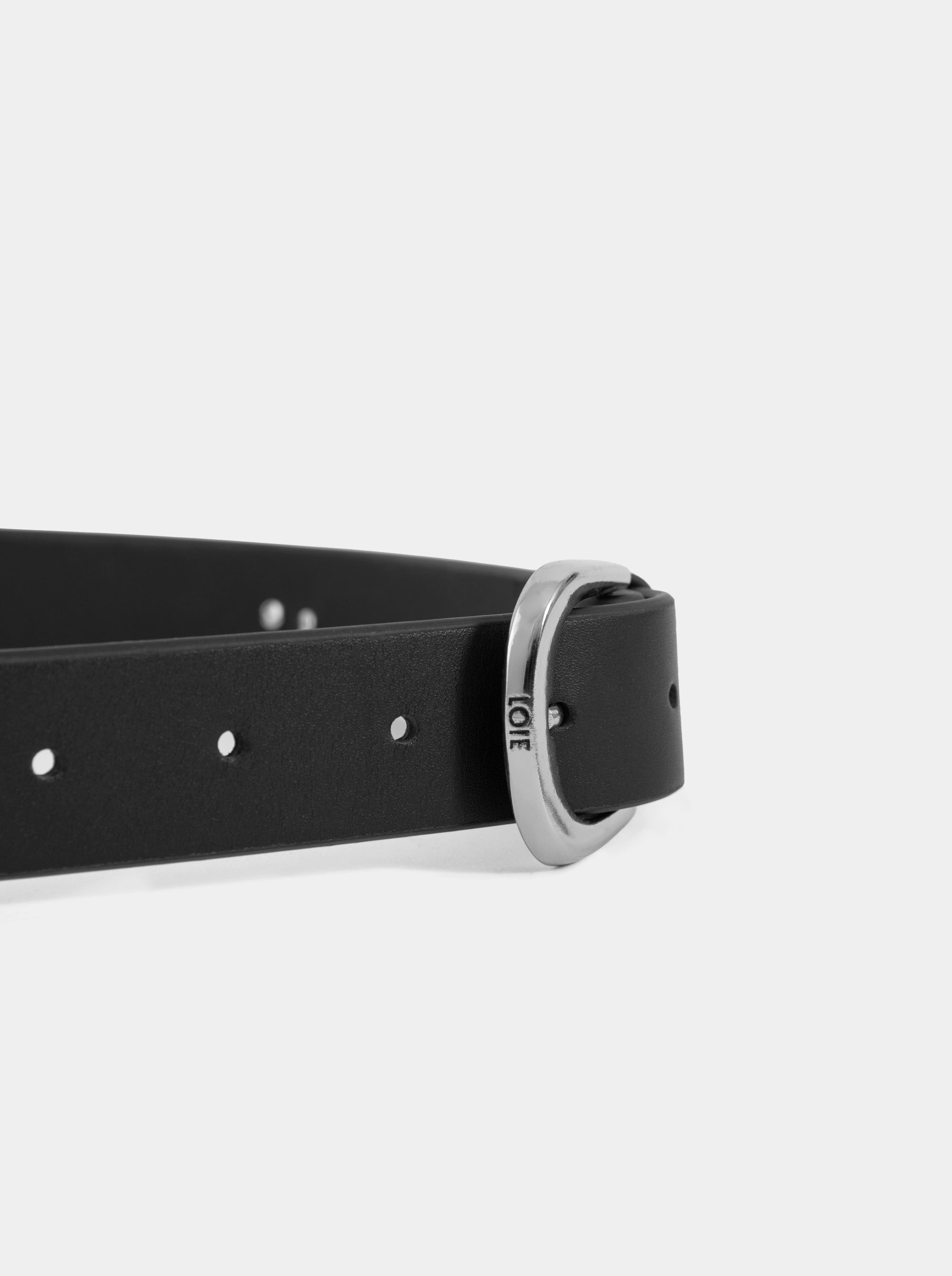 COMO BLACK LEATHER BELT