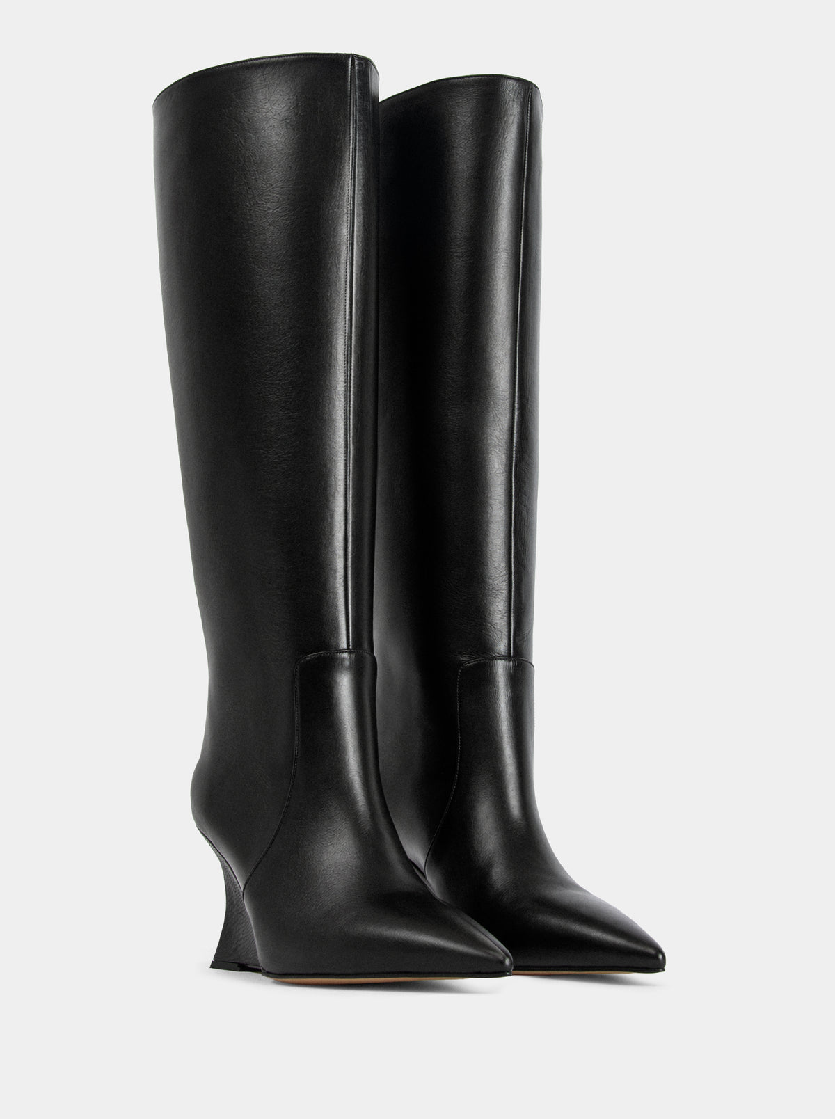 KIKI BLACK LEATHER BOOTS