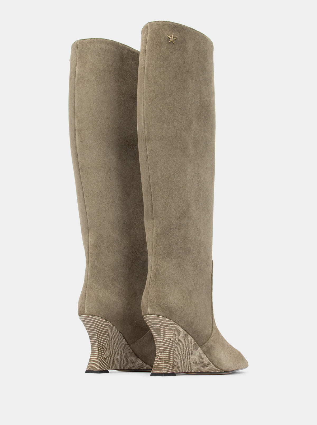 KIKI KHAKI SUEDE BOOTS