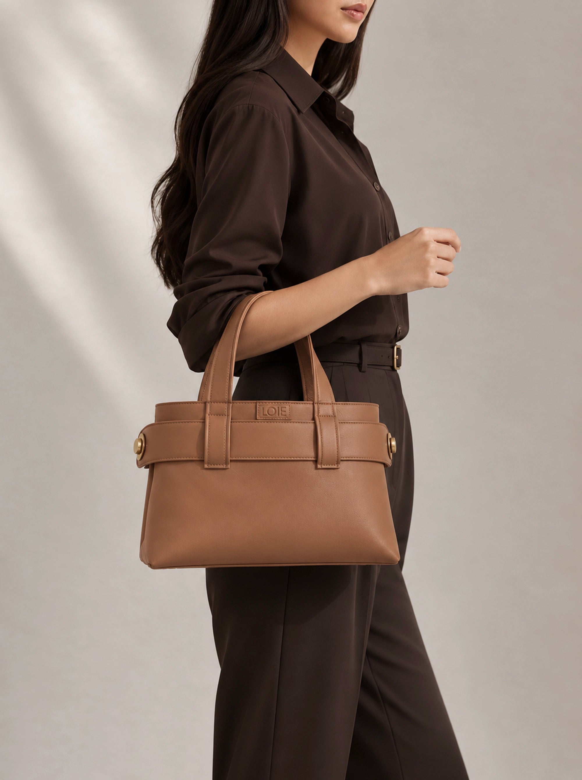 LAUREN MINI CARAMEL LEATHER BAG