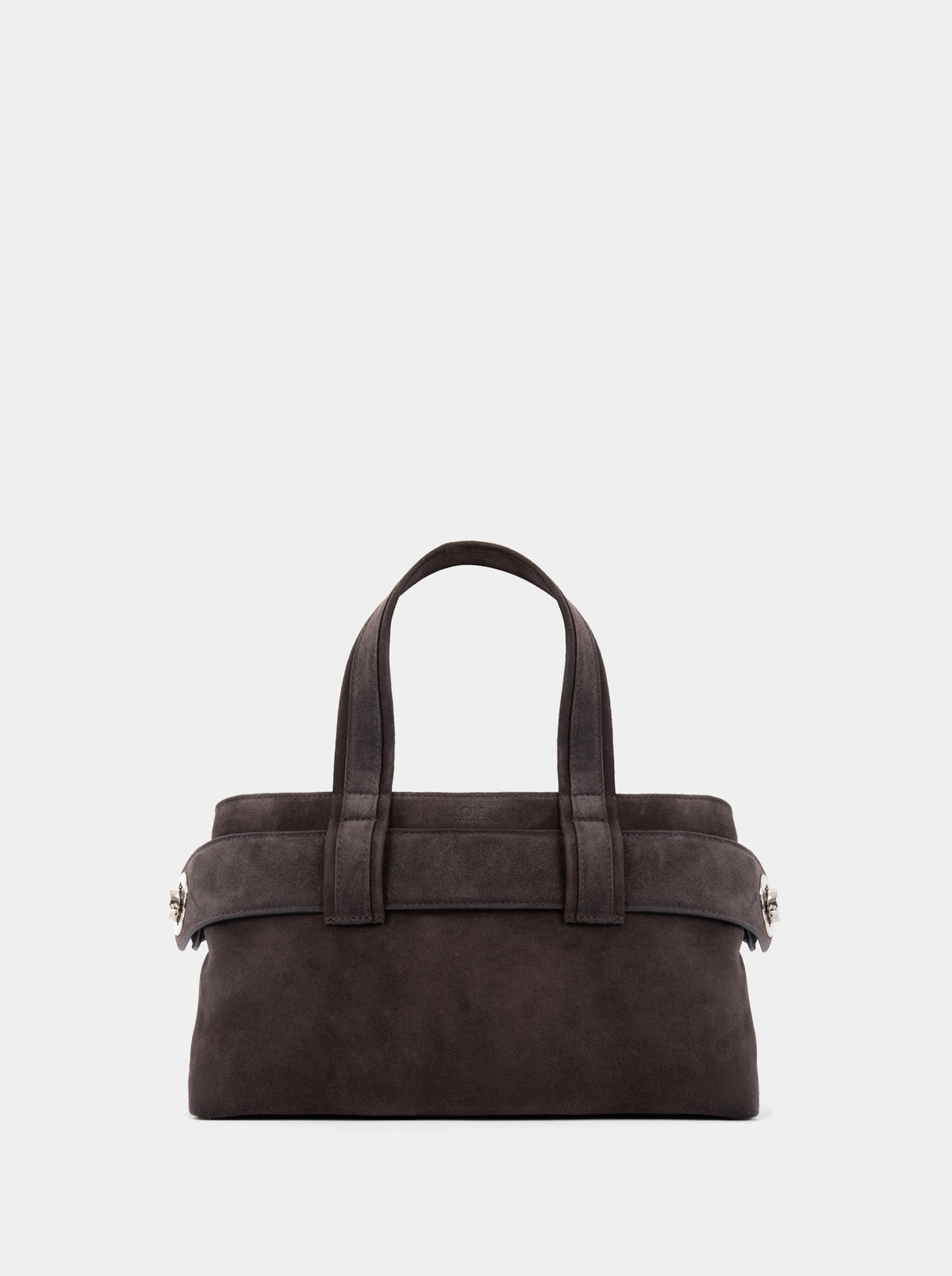 LAUREN MINI DARK ASH SUEDE BAG