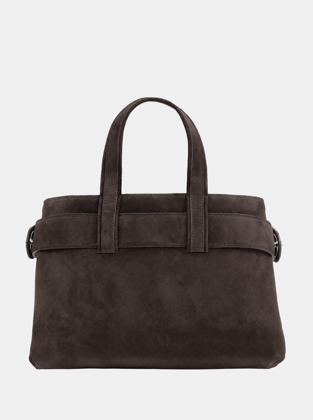 LAUREN DARK ASH SUEDE BAG