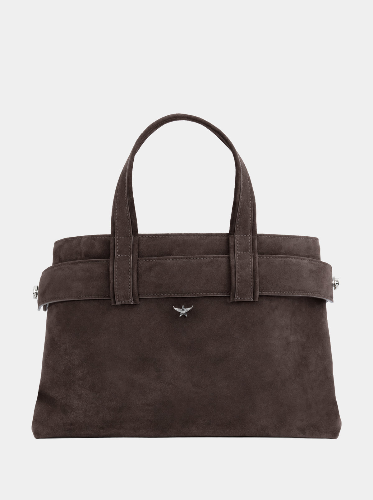 LAUREN DARK ASH SUEDE BAG