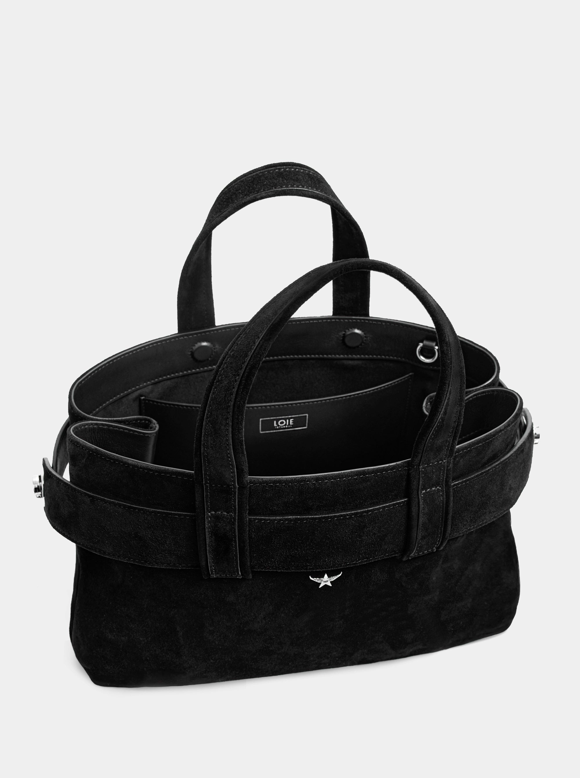 LAUREN BLACK SUEDE BAG