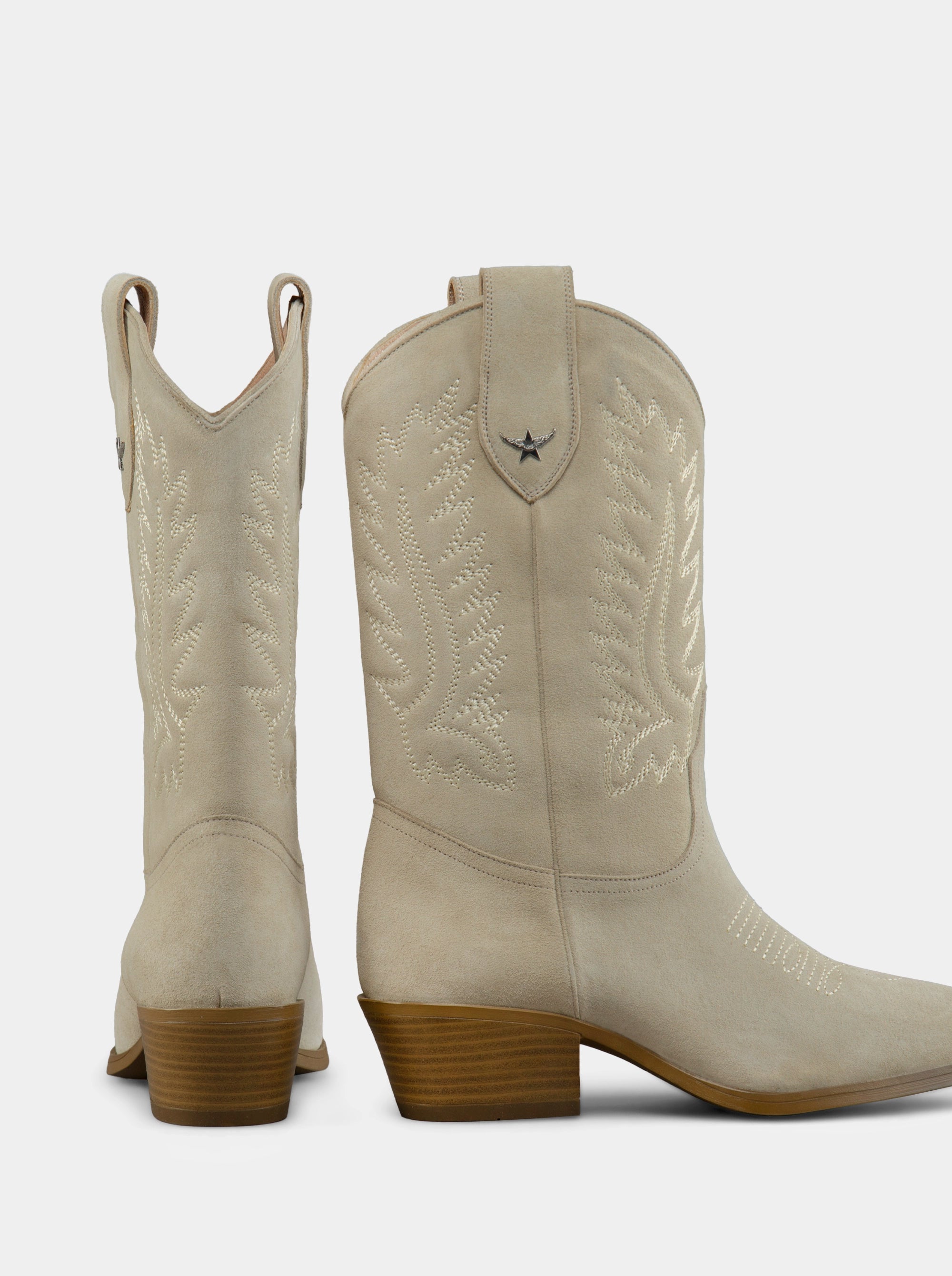 LAURO BEIGE SUEDE BOOTS