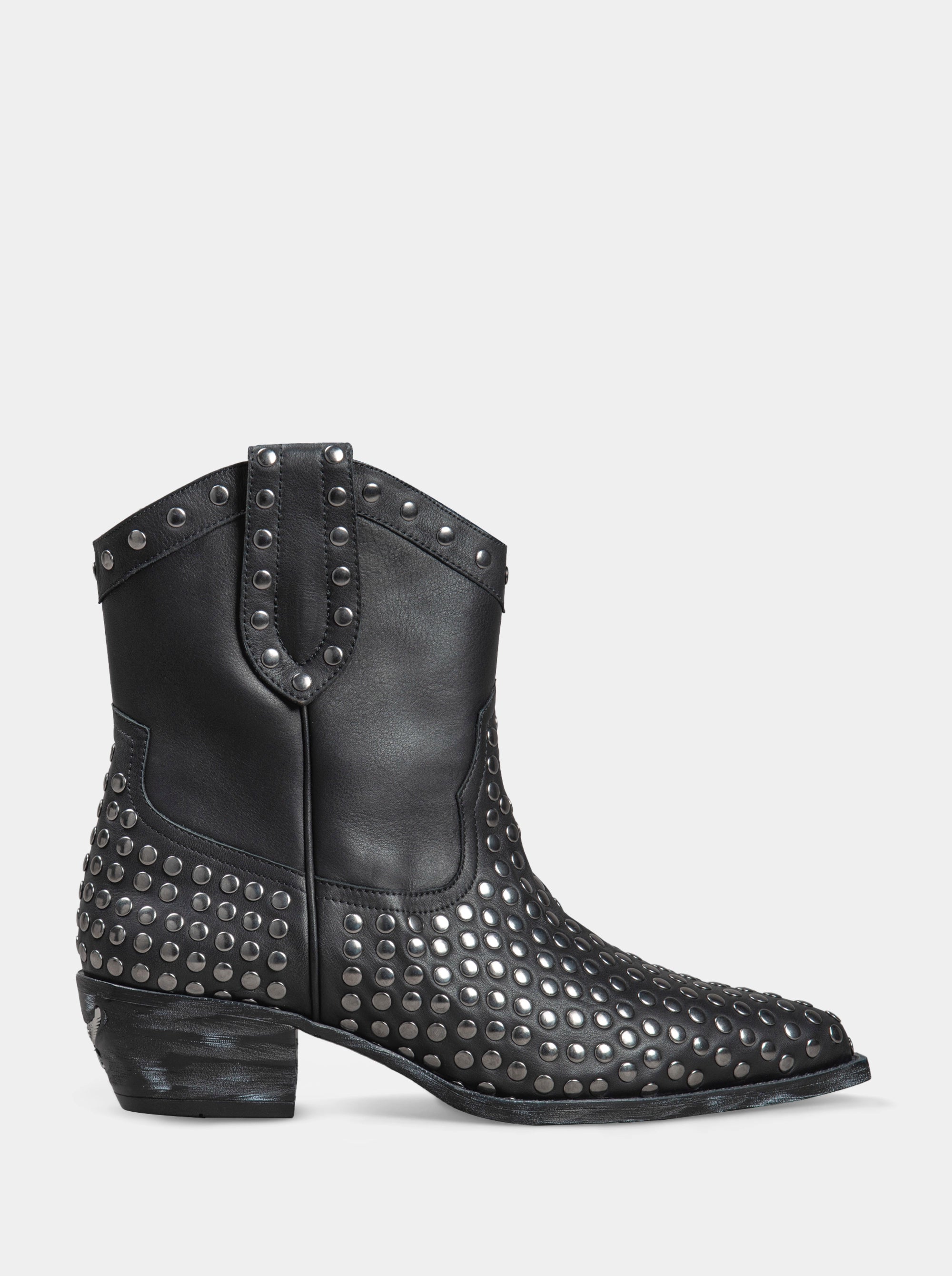 LEGEND BLACK LEATHER BOOTIES