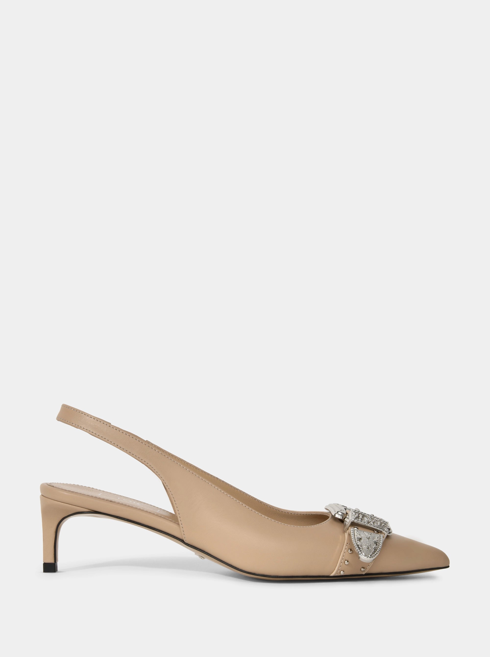 LISA NUDE LEATHER PUMPS