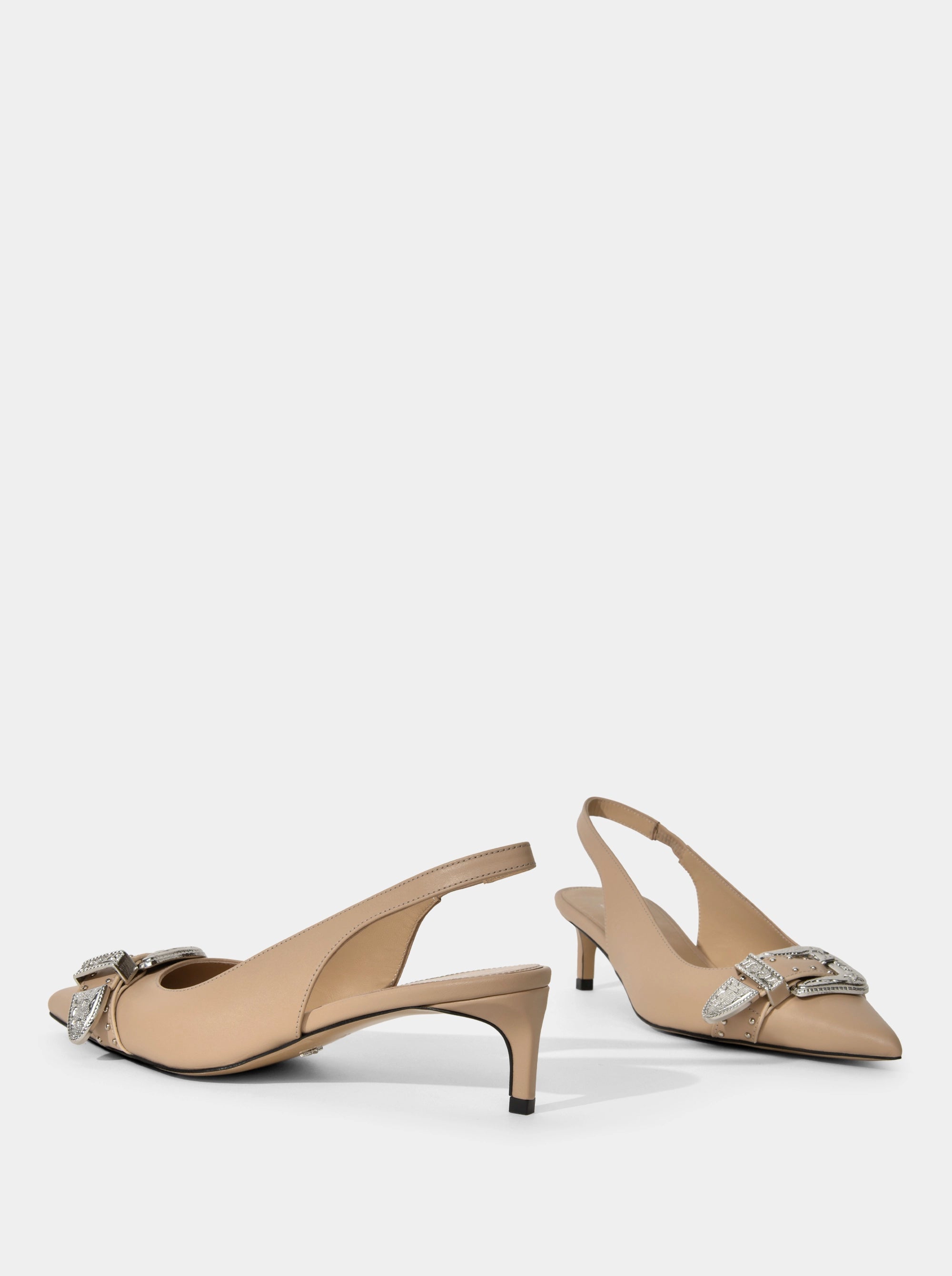 LISA NUDE LEATHER PUMPS