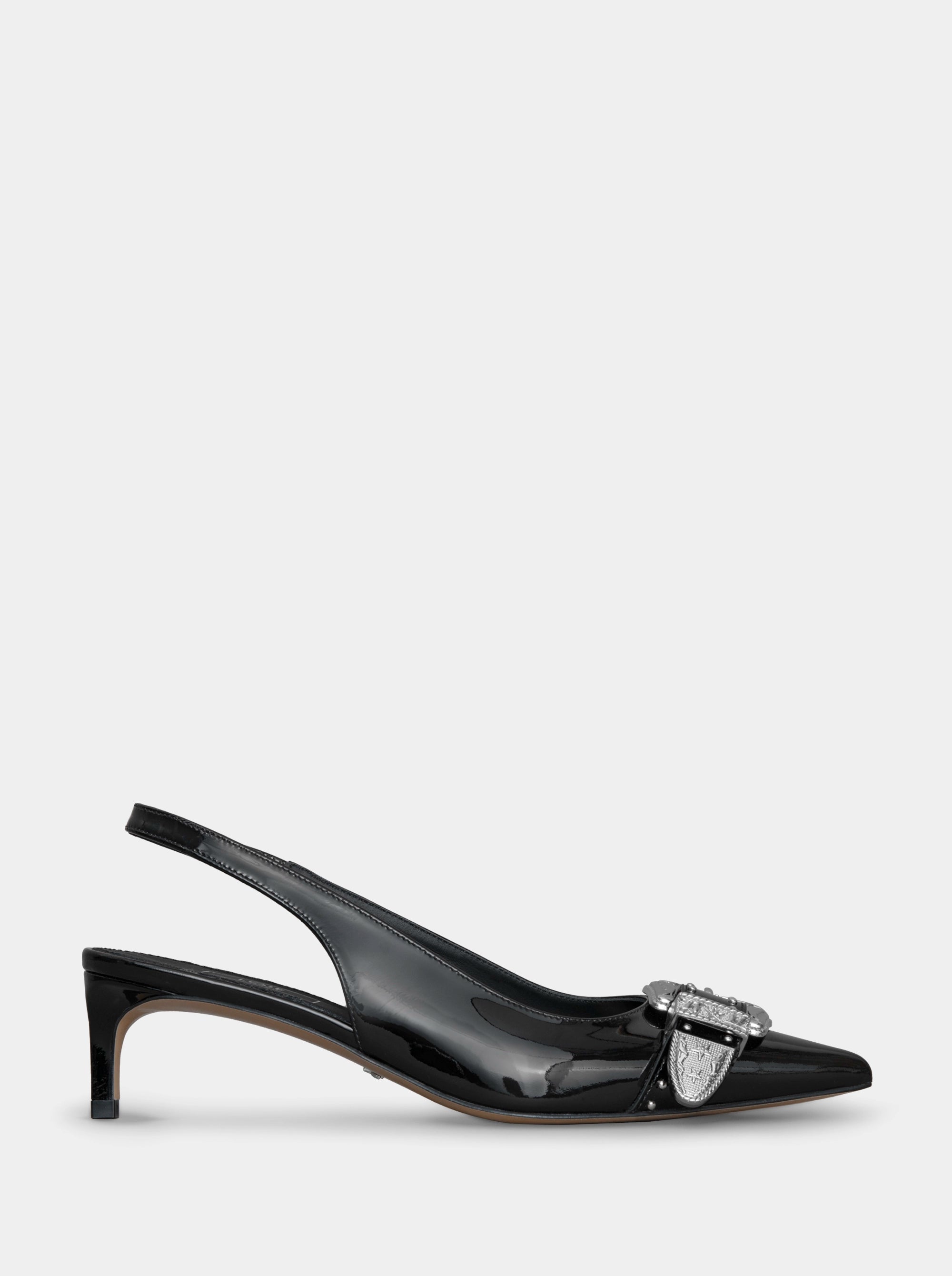 LISA BLACK PATENT PUMPS