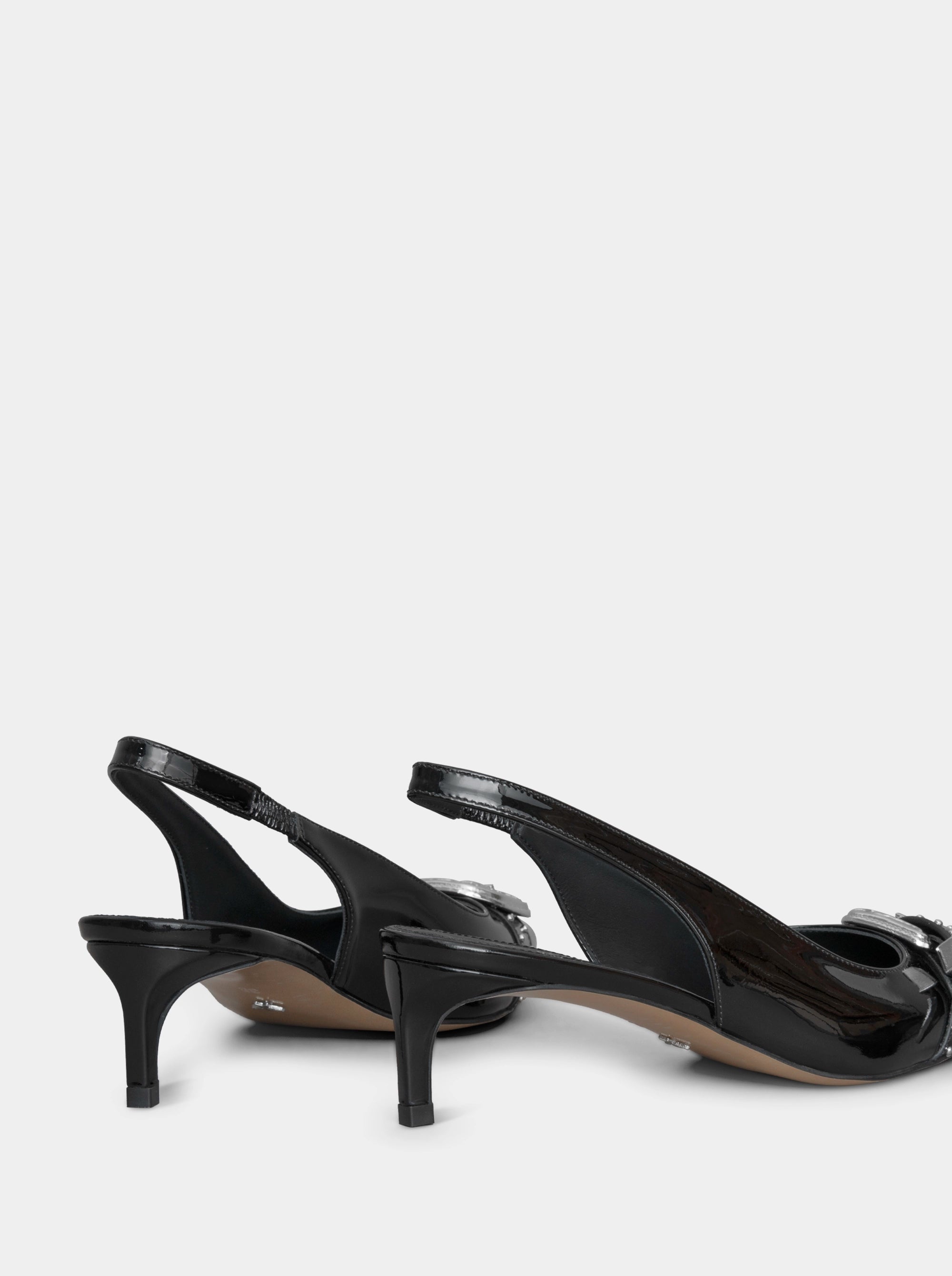 LISA BLACK PATENT PUMPS