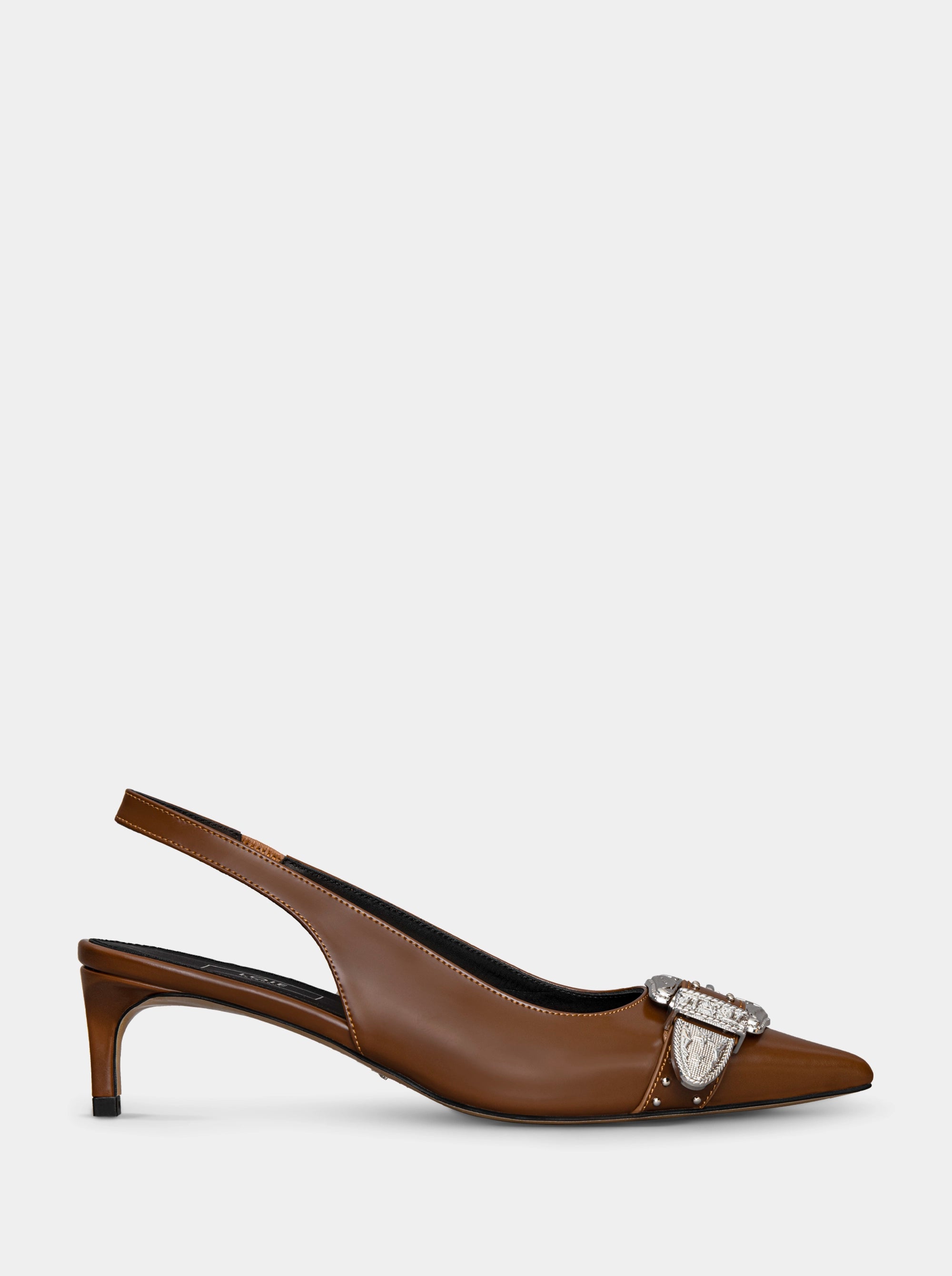 LISA CARAMEL BROWN BRUSHED PUMPS