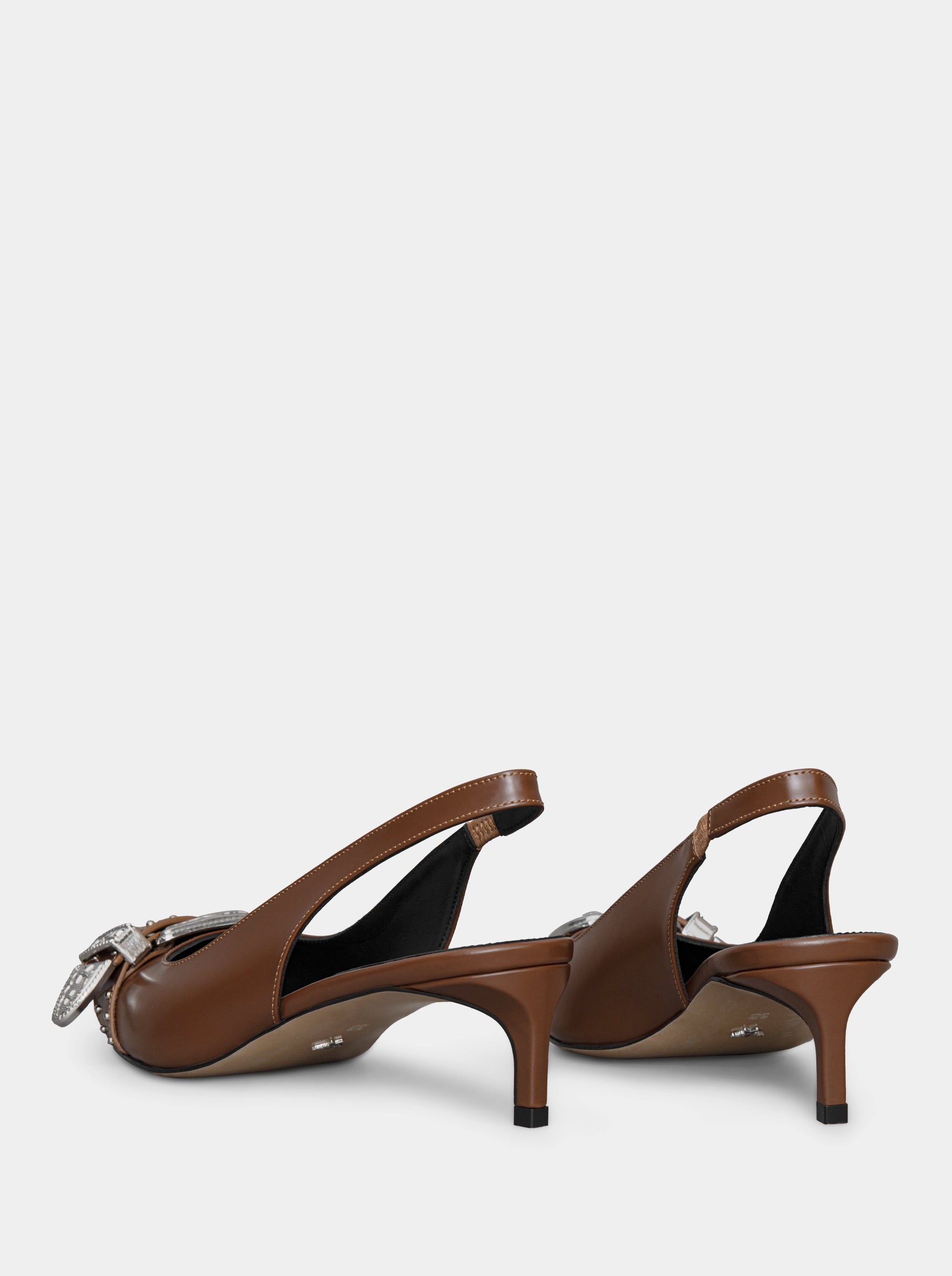 LISA CARAMEL BROWN BRUSHED PUMPS