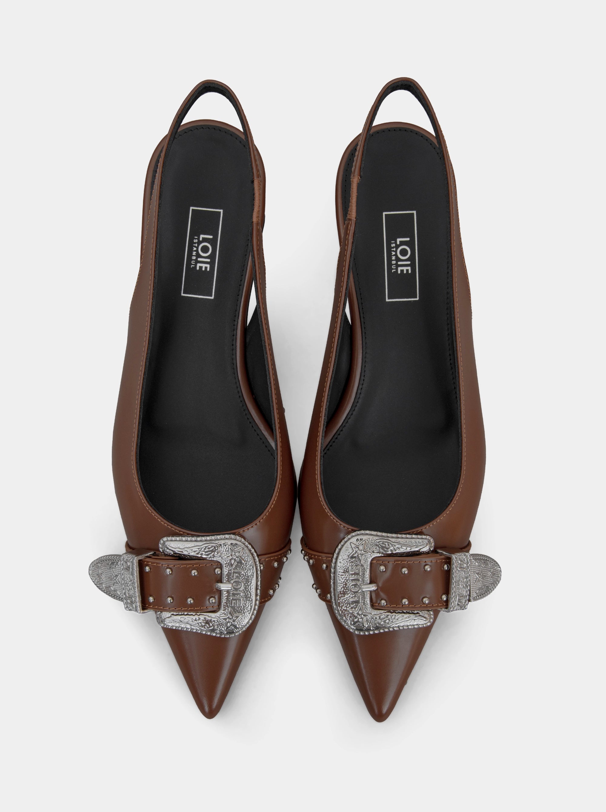 LISA CARAMEL BROWN BRUSHED PUMPS