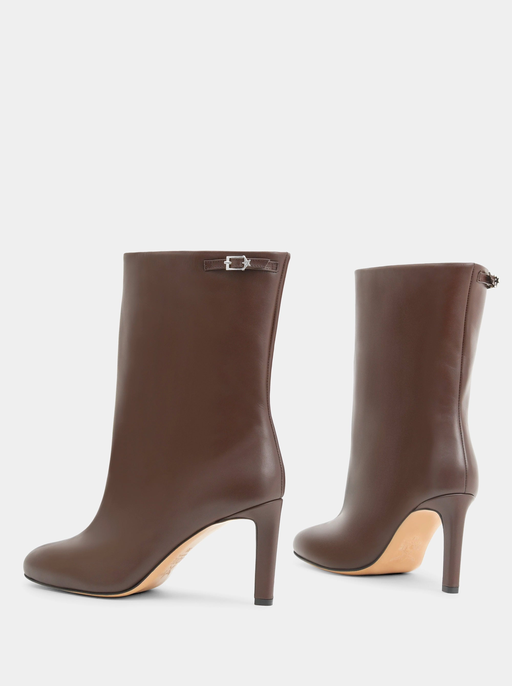 LOTUS BROWN LEATHER BOOTIES