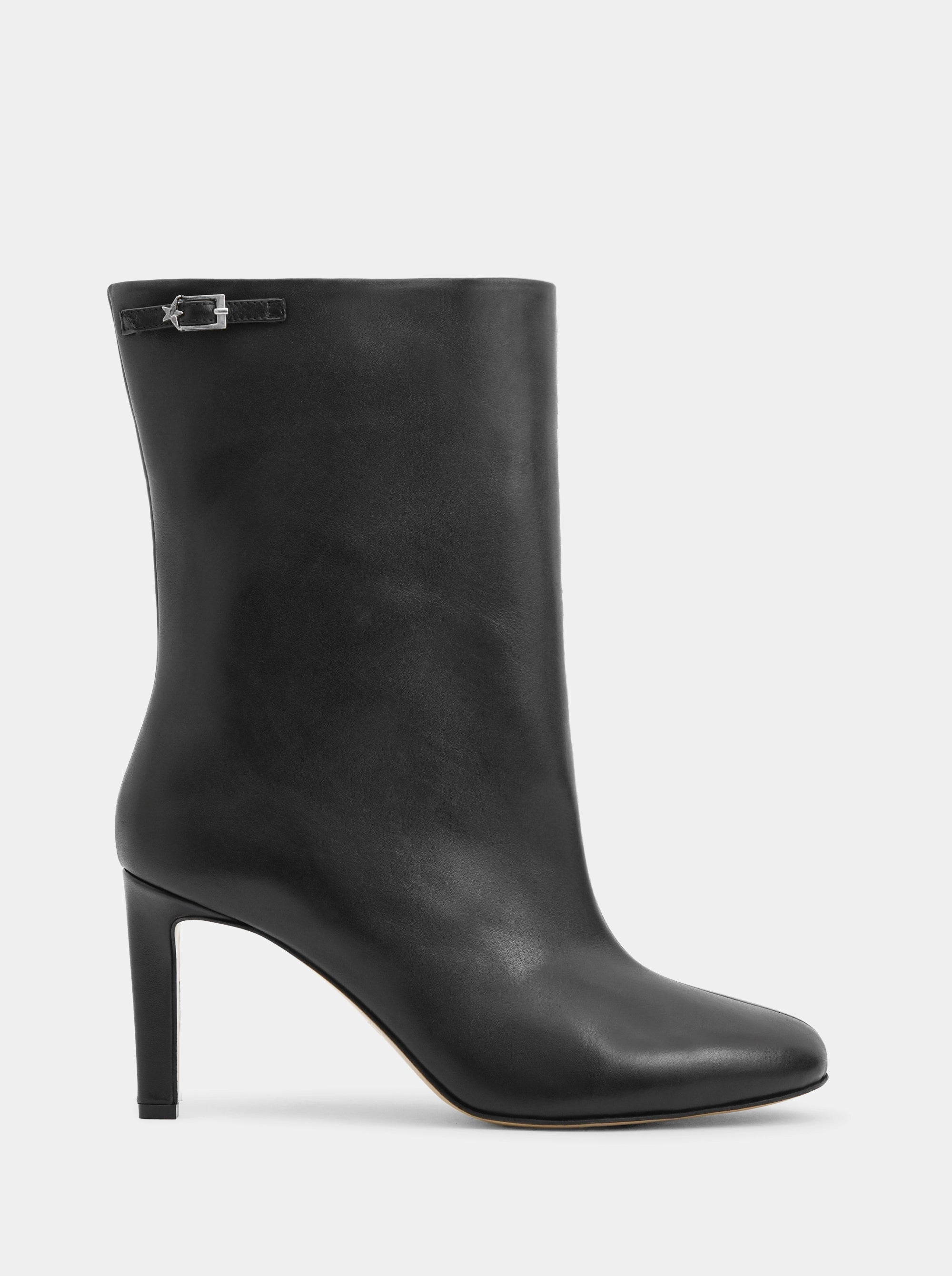 LOTUS BLACK LEATHER BOOTIES