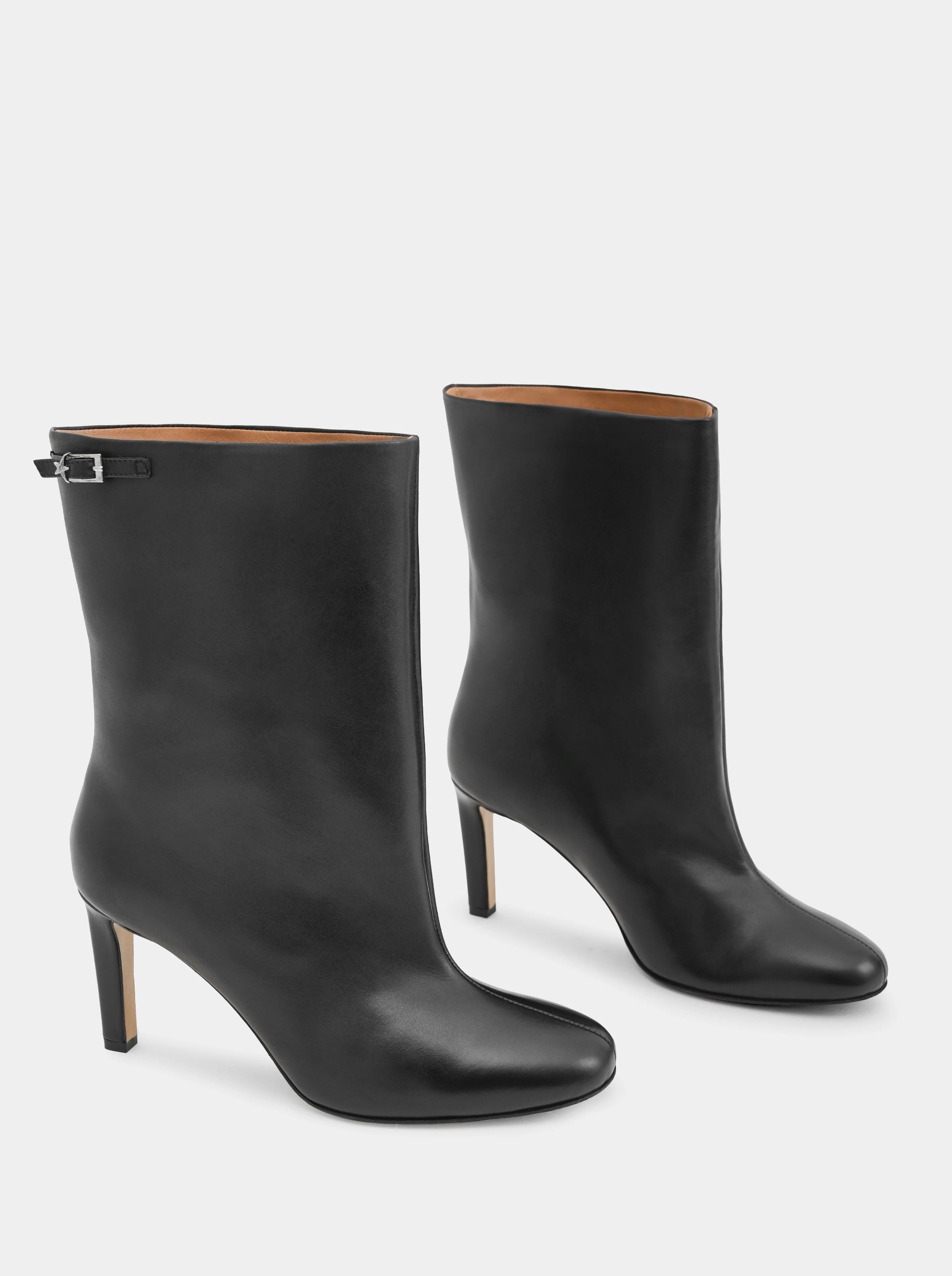 LOTUS BLACK LEATHER BOOTIES
