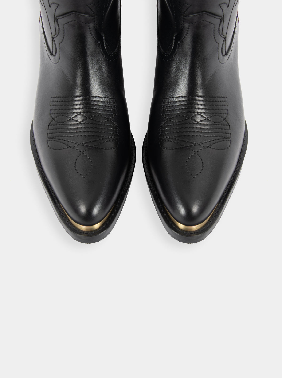 ELENORA BLACK LEATHER BOOTS
