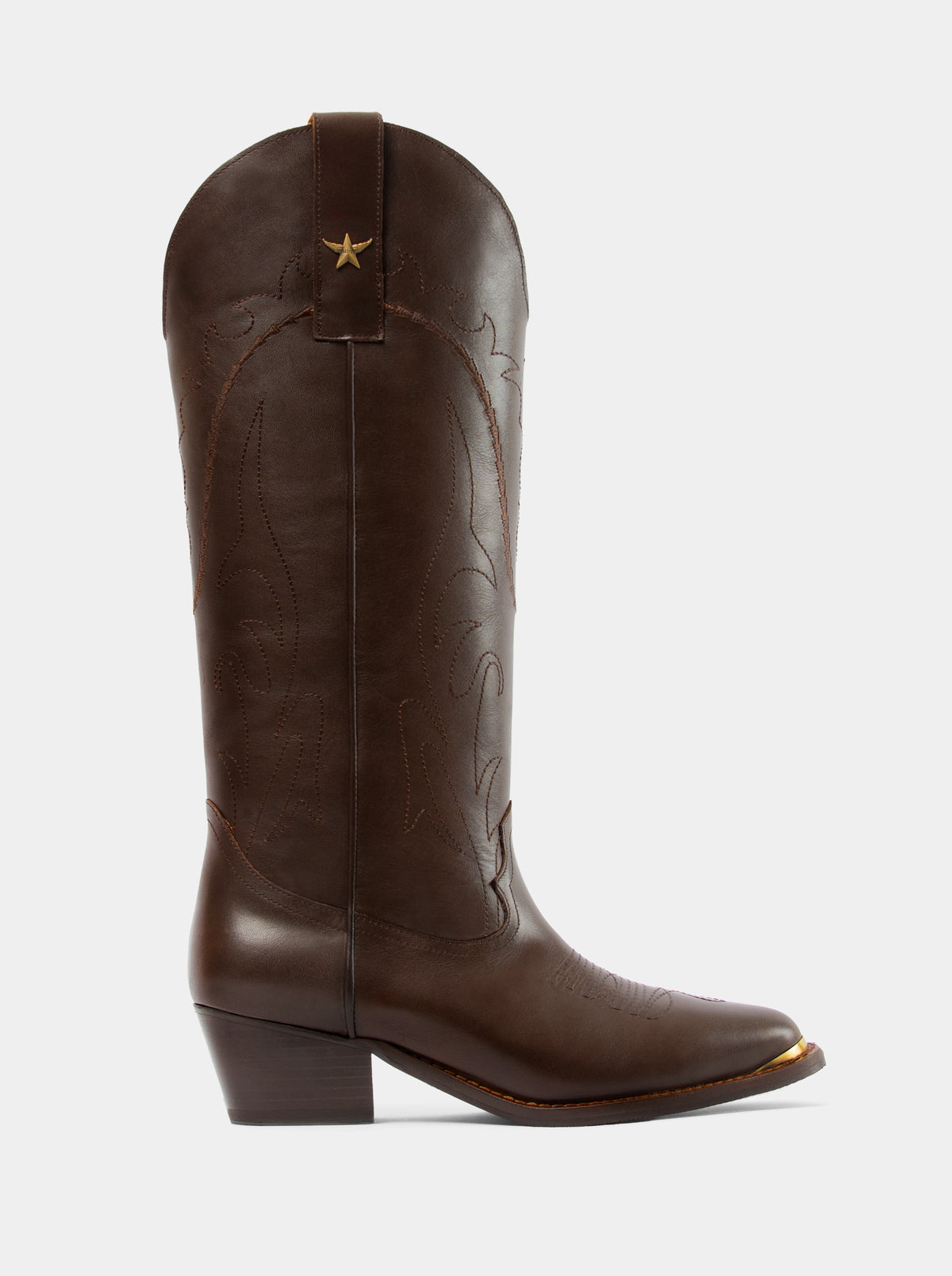 ELENORA BLACK LEATHER BOOTS