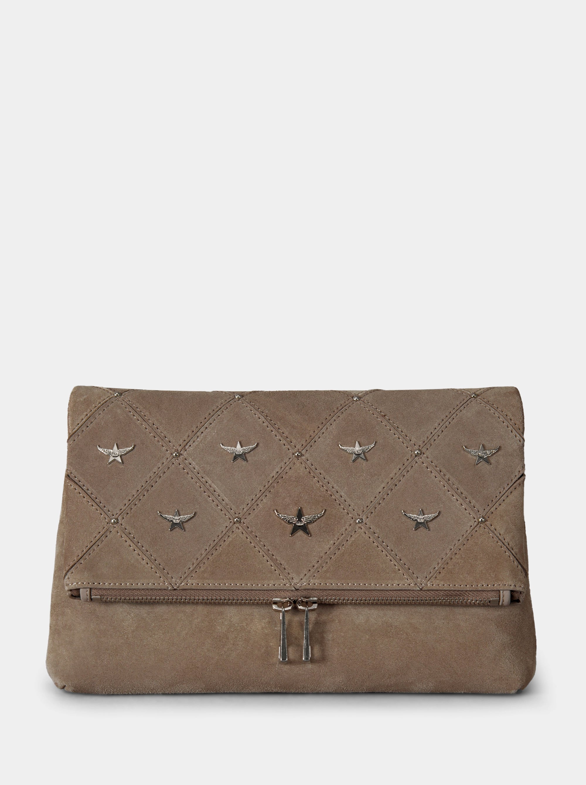 MARIE EFFECT CAMEL SUEDE BAG