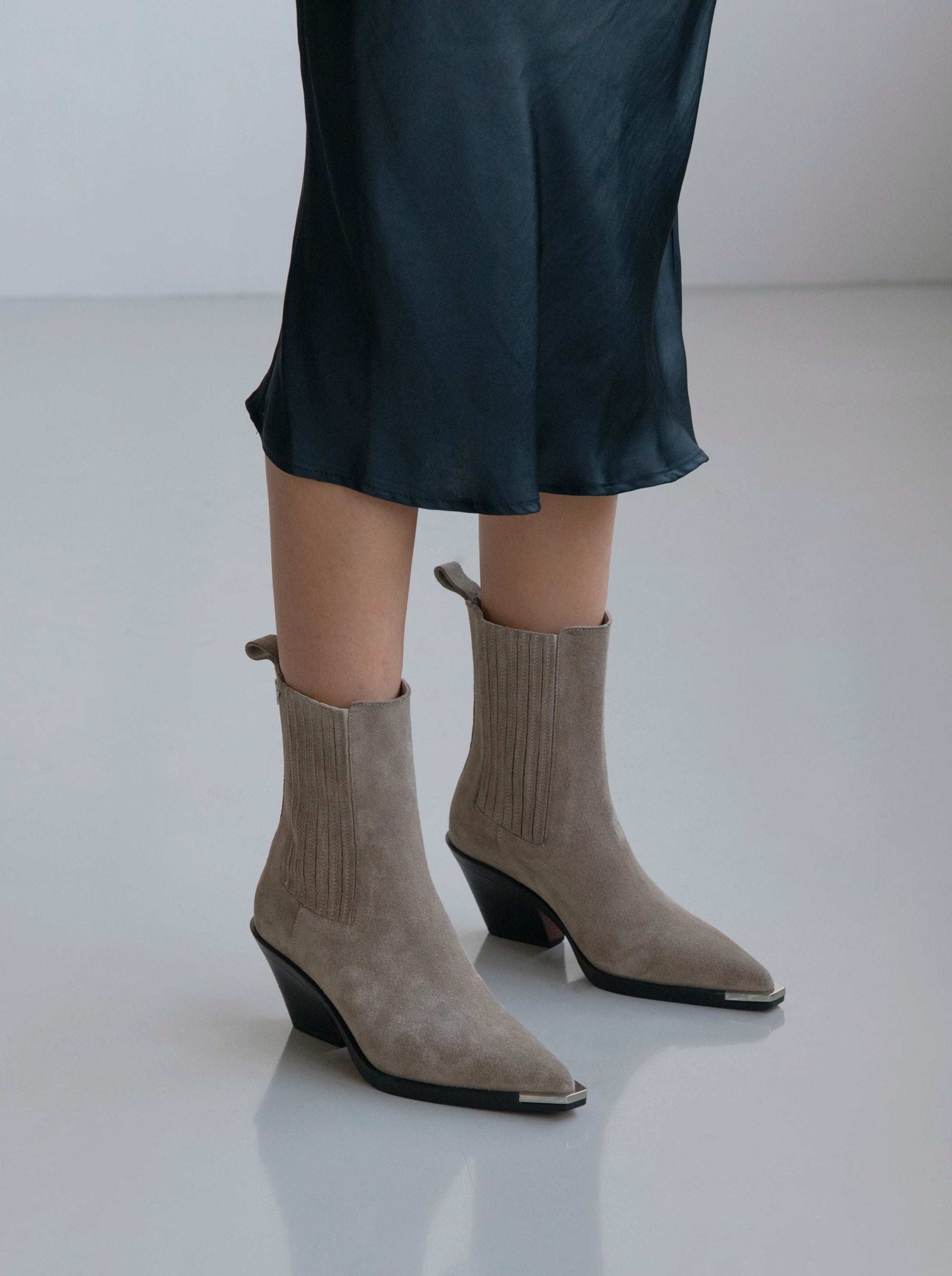 MARLY MINK SUEDE BOOTIES