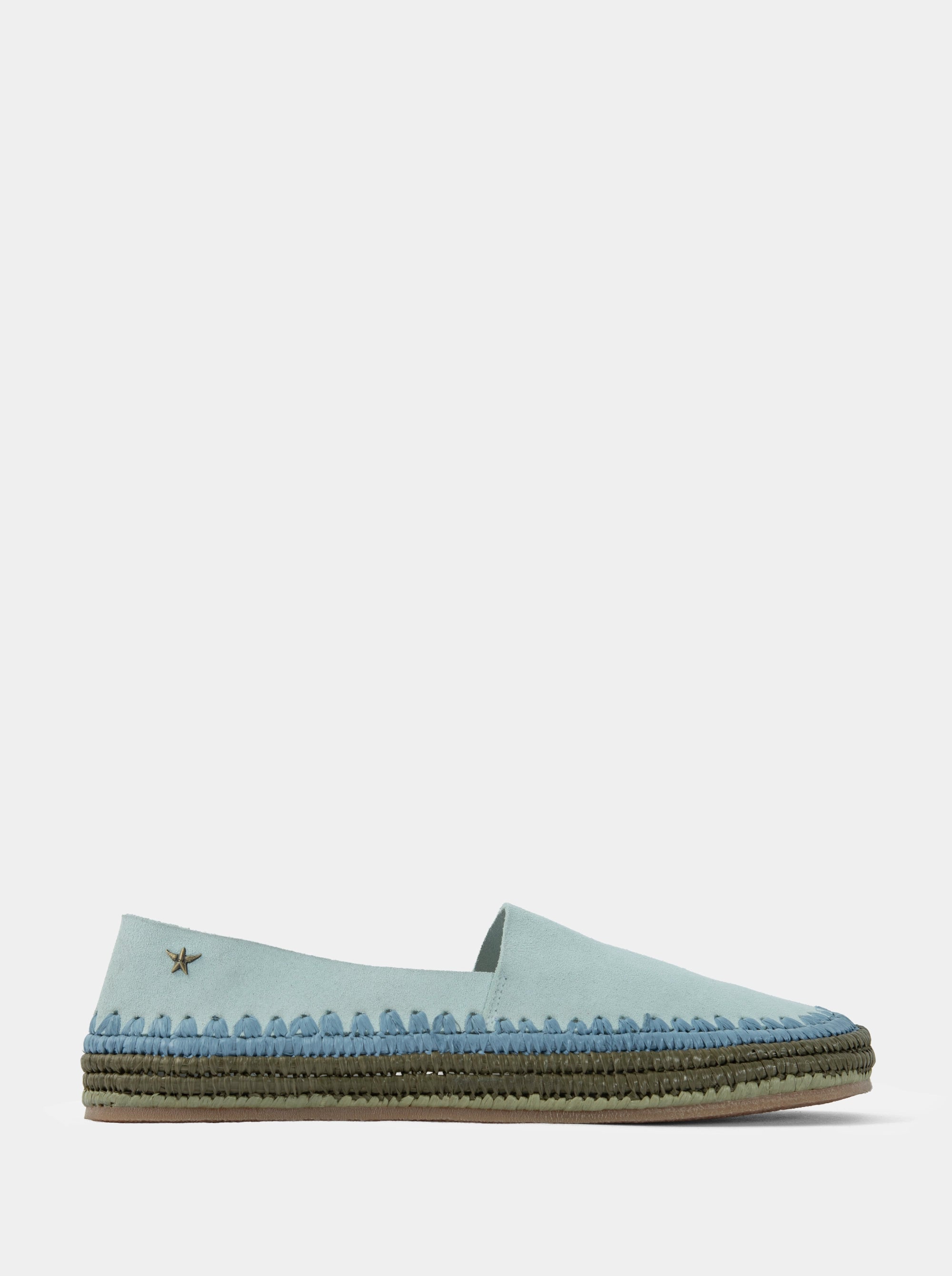 MOANA BLUE SUEDE BALLET FLATS