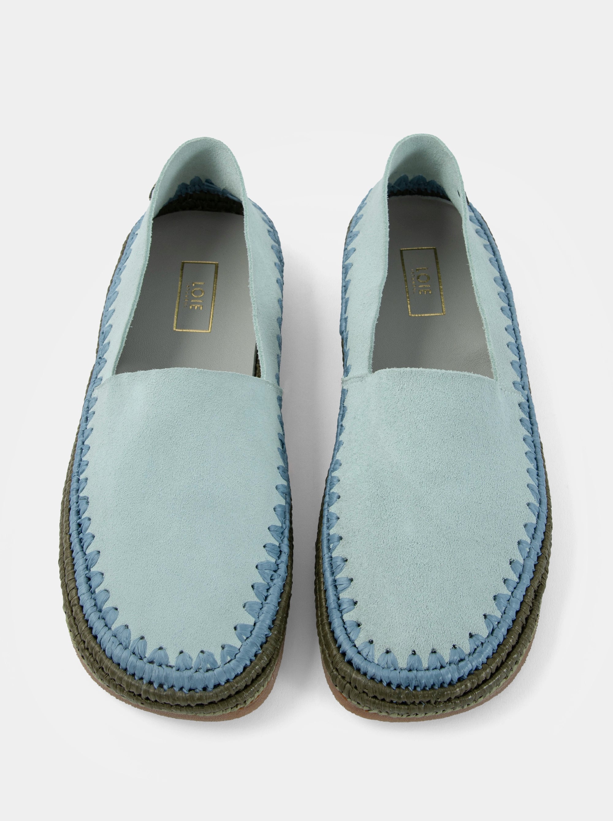 MOANA BLUE SUEDE BALLET FLATS