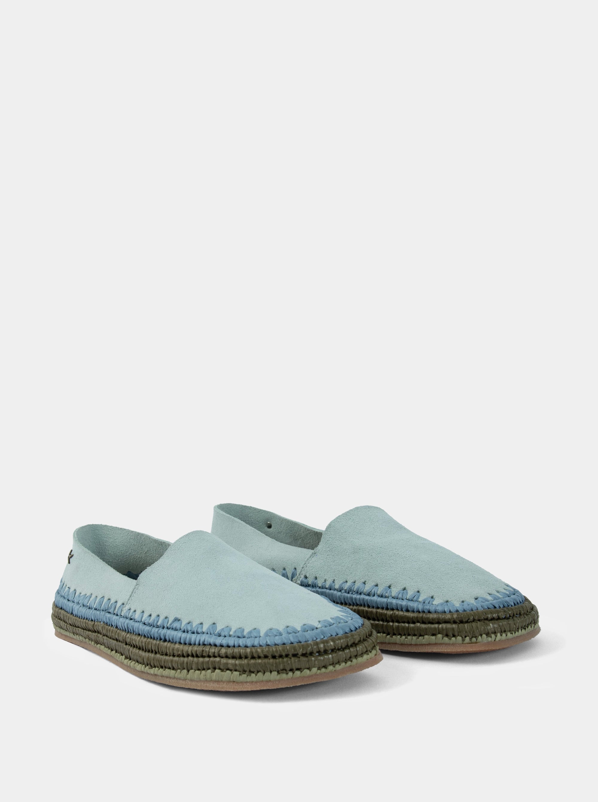 MOANA BLUE SUEDE BALLET FLATS