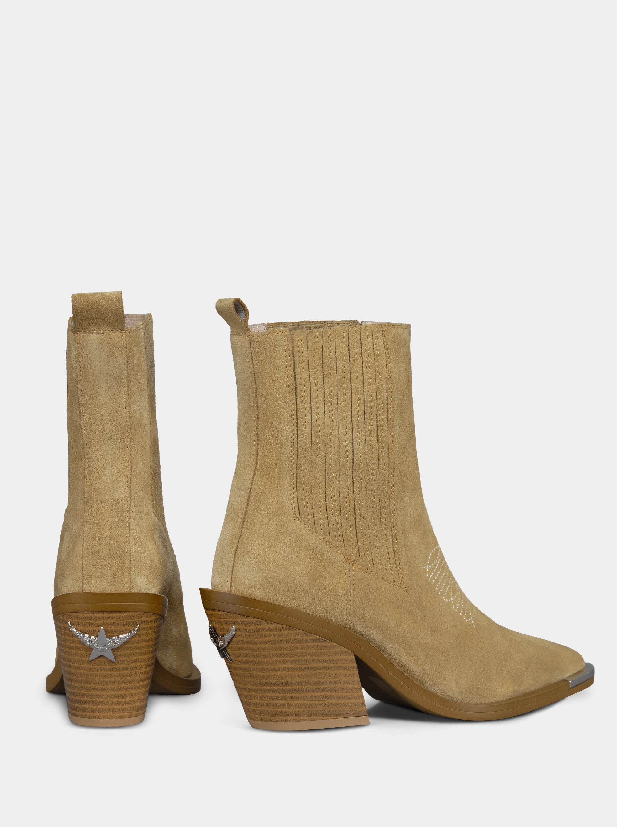 NELLA CAMEL SUEDE BOOTIES