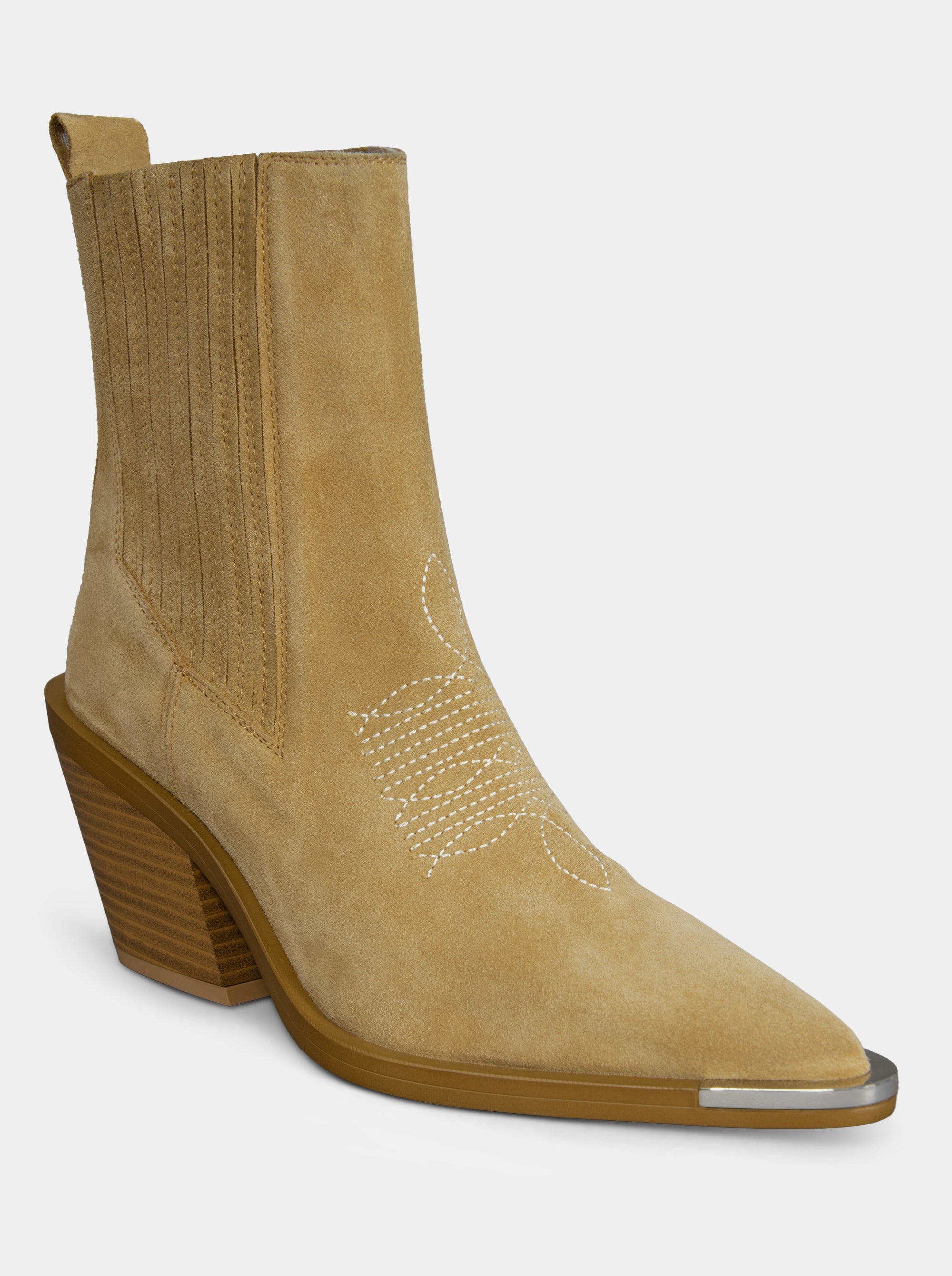 NELLA CAMEL SUEDE BOOTIES