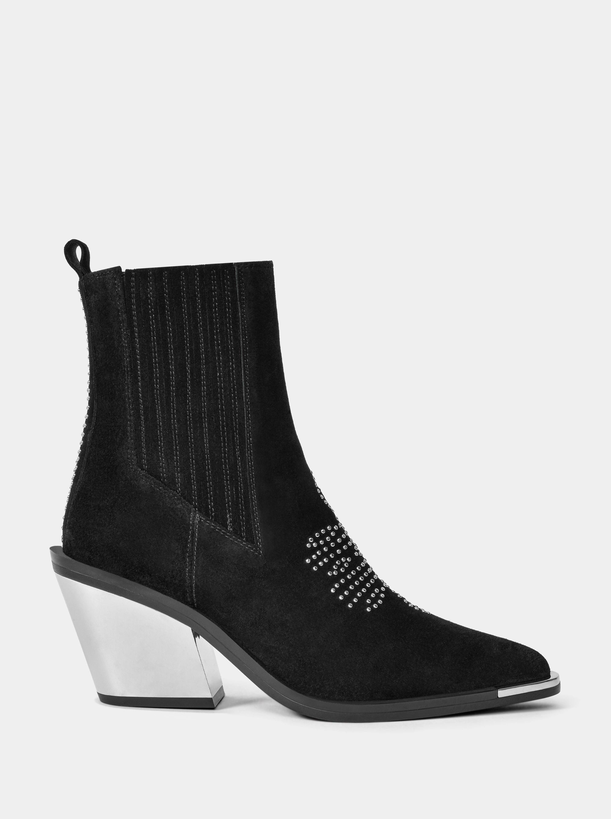 NELLA BLACK SUEDE BOOTIES