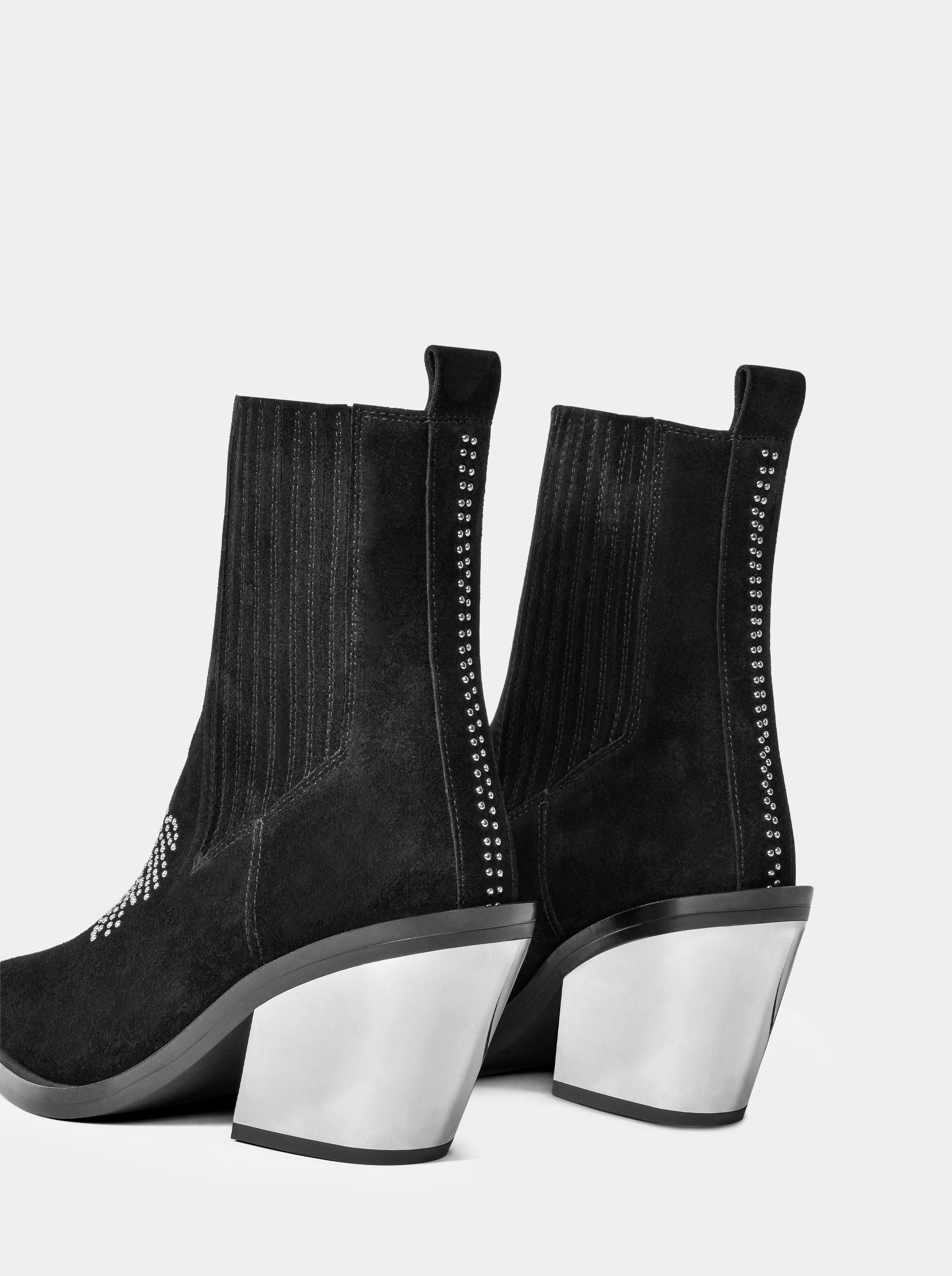 NELLA BLACK SUEDE BOOTIES